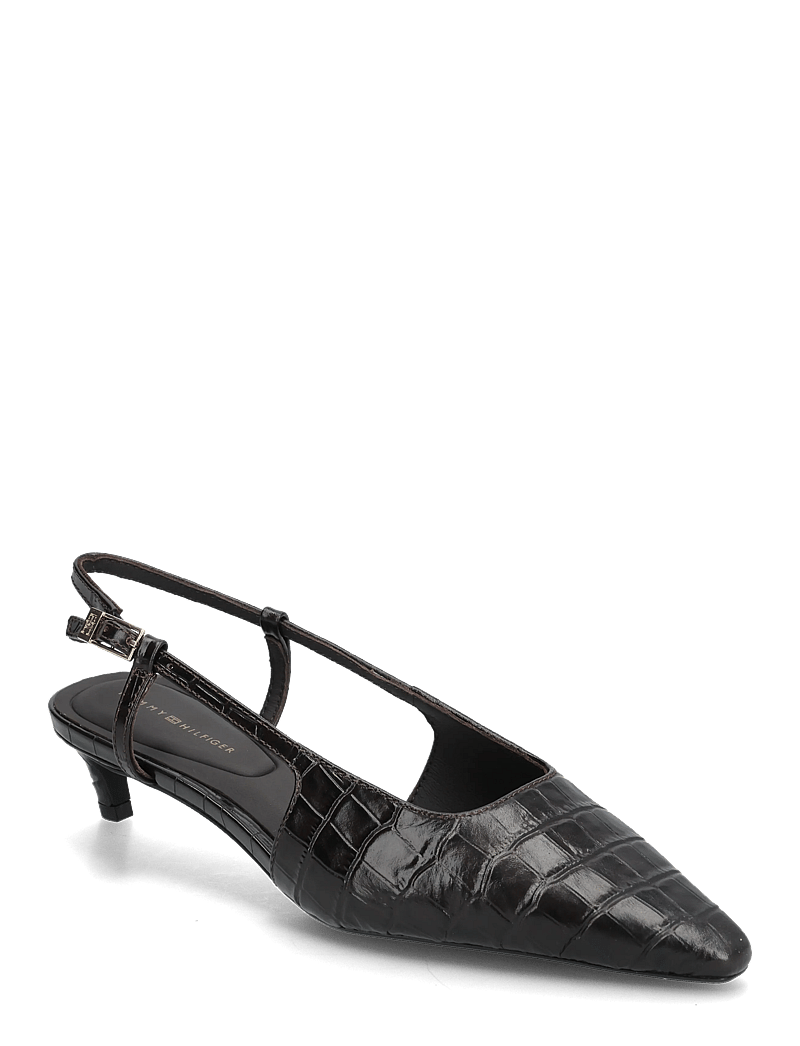 Tommy Hilfiger - CROC SLINGBACK SLANTED HEEL - högklackade slingbacks - brookwood - 0