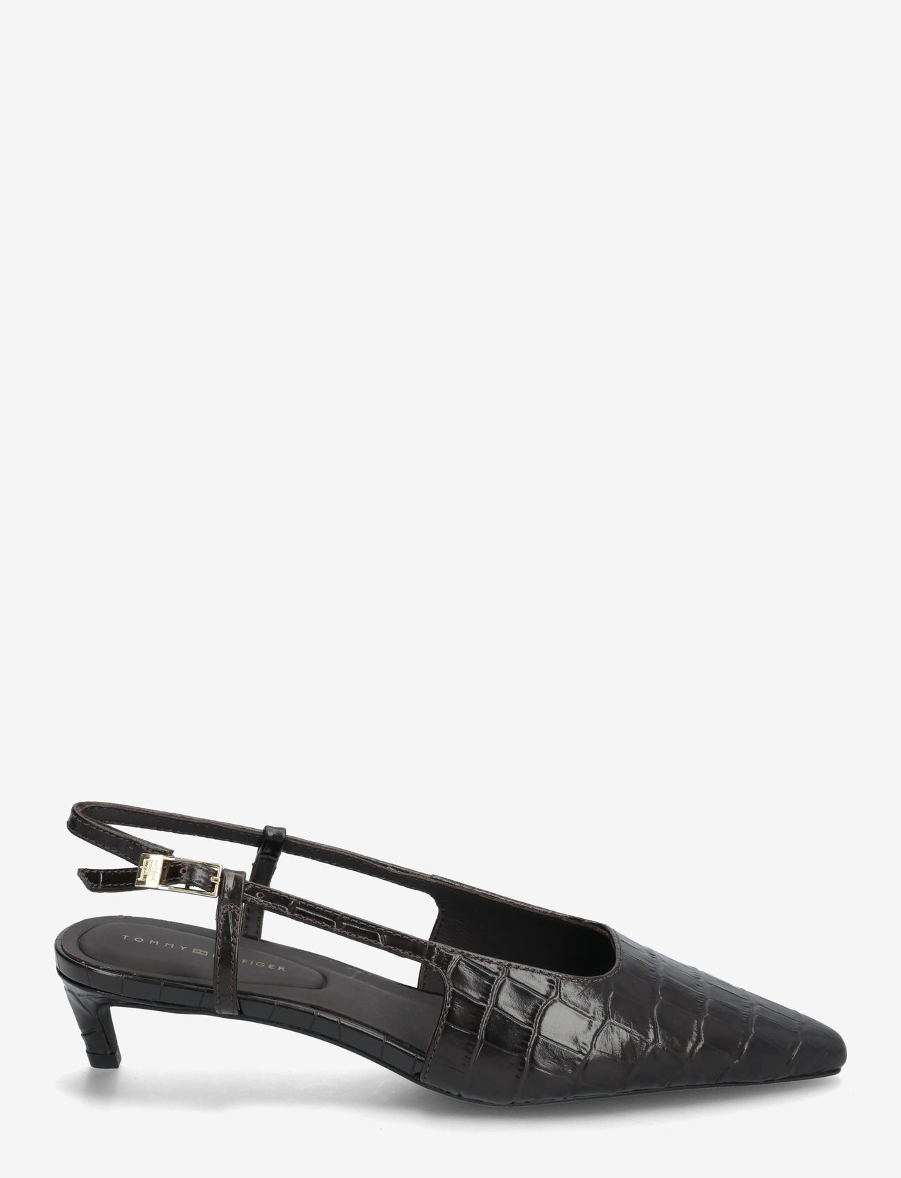 Tommy Hilfiger - CROC SLINGBACK SLANTED HEEL - högklackade slingbacks - brookwood - 1