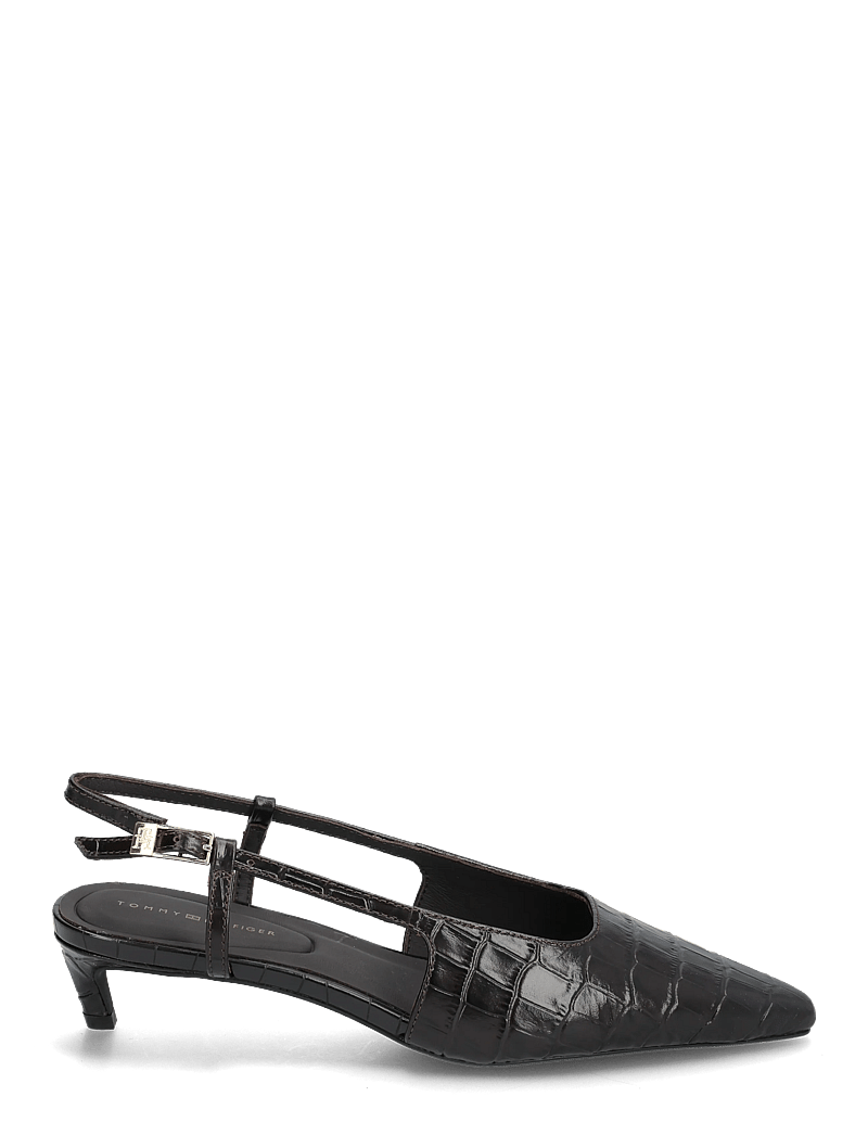 Tommy Hilfiger - CROC SLINGBACK SLANTED HEEL - högklackade slingbacks - brookwood - 1