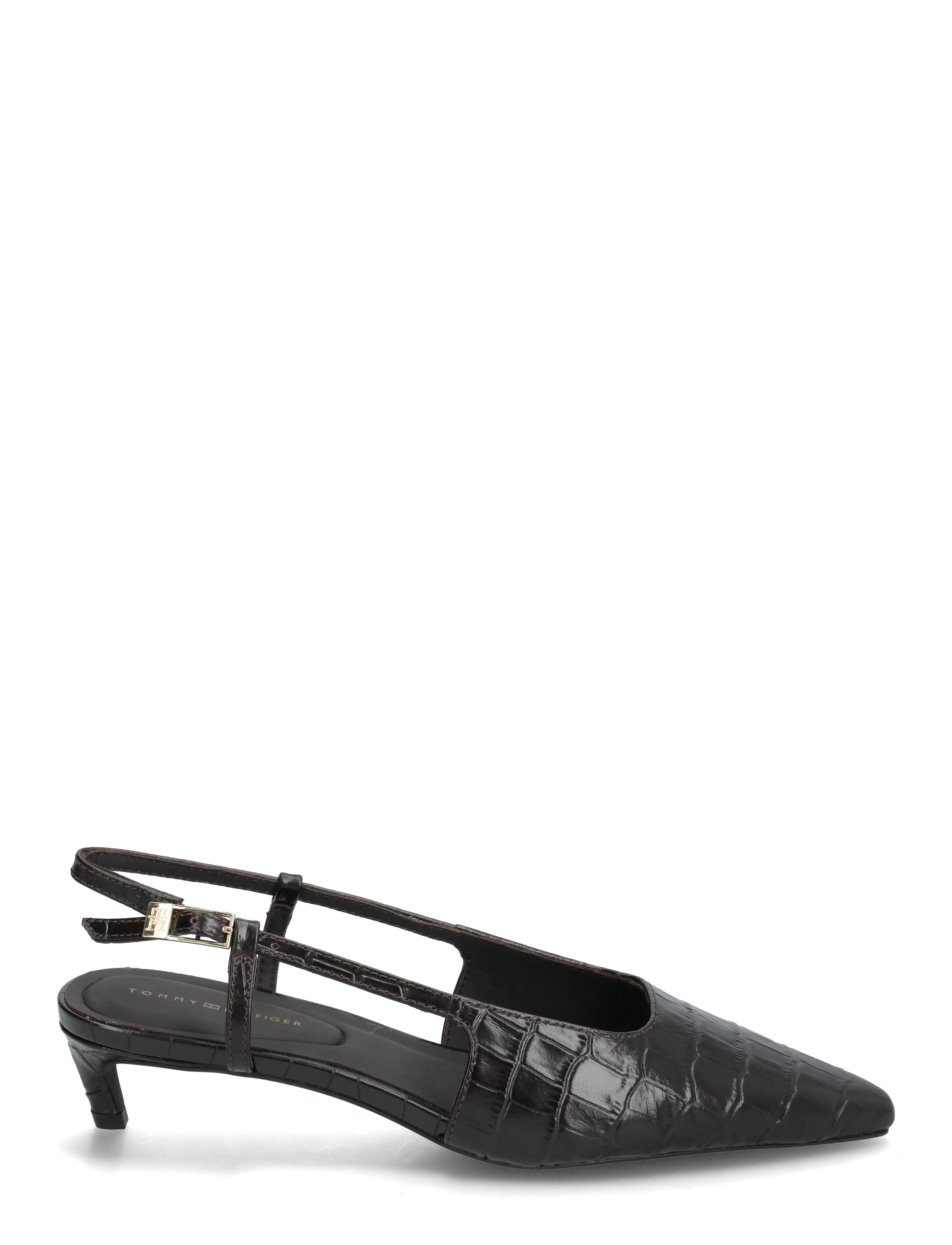 Tommy Hilfiger - CROC SLINGBACK SLANTED HEEL - slingbacks mit absatz - brookwood - 1