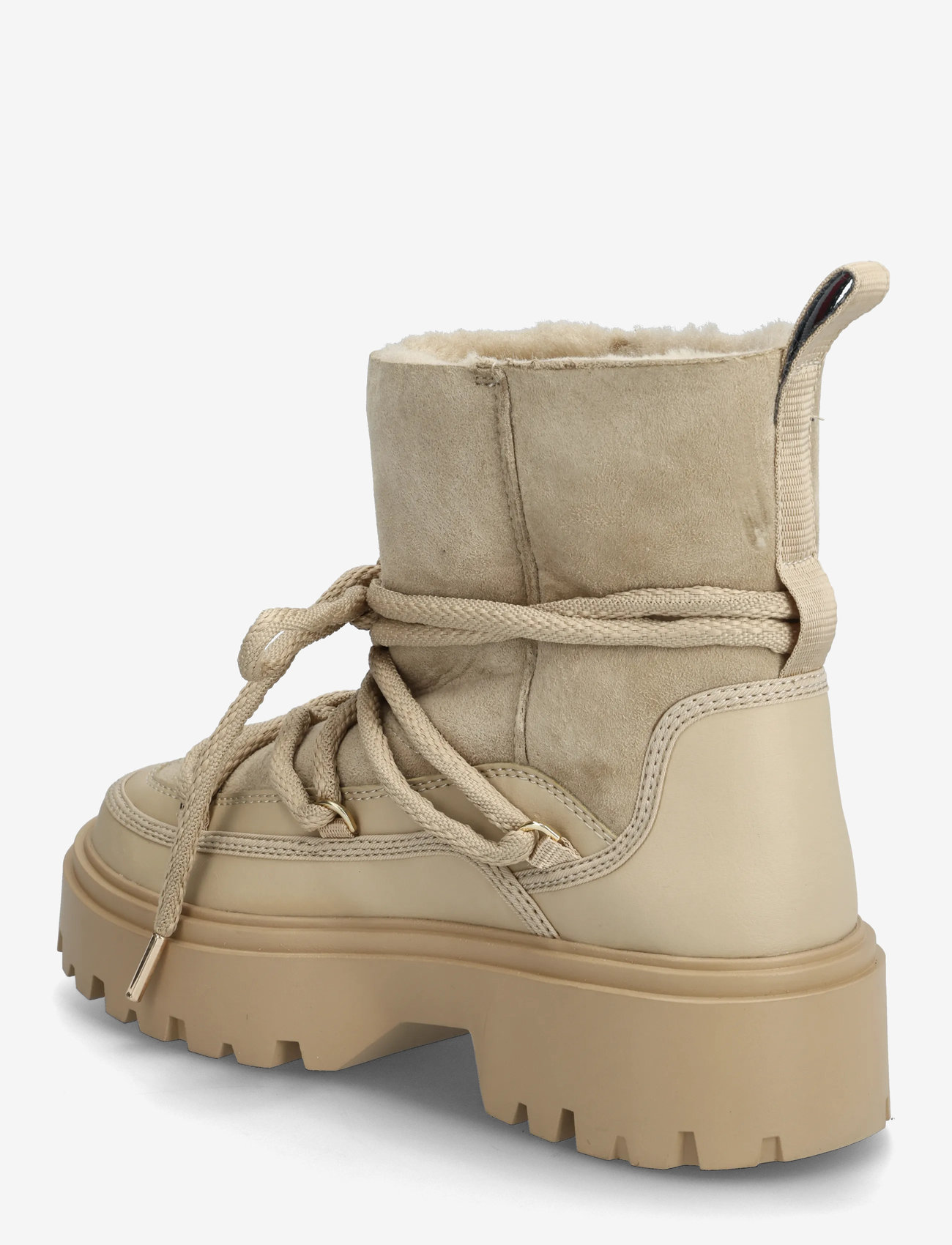 Tommy Hilfiger - REAL SHEARLING LACEUP SNOWBOOT - vintersko - horseradish - 2