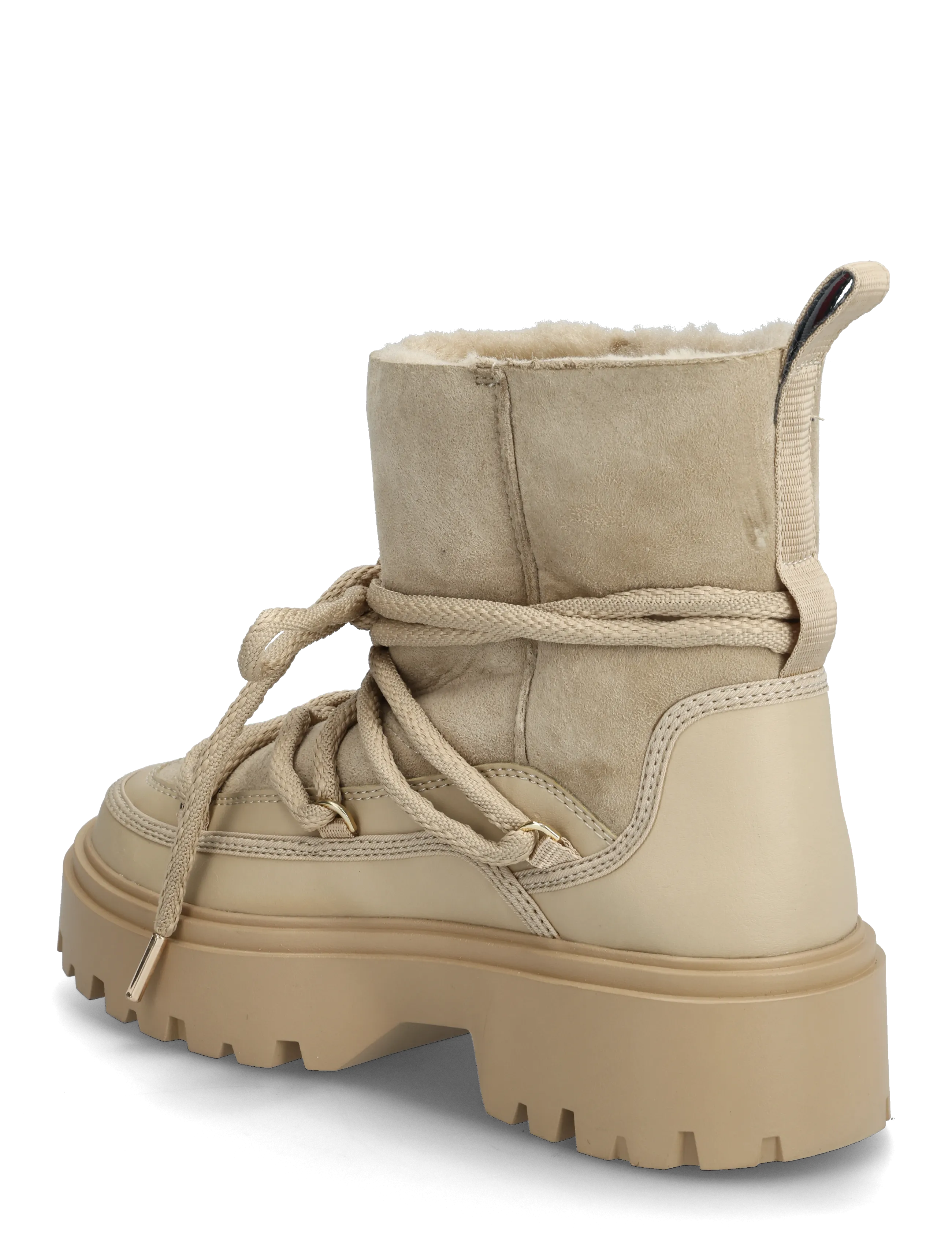 Tommy Hilfiger - REAL SHEARLING LACEUP SNOWBOOT - vintersko - horseradish - 2