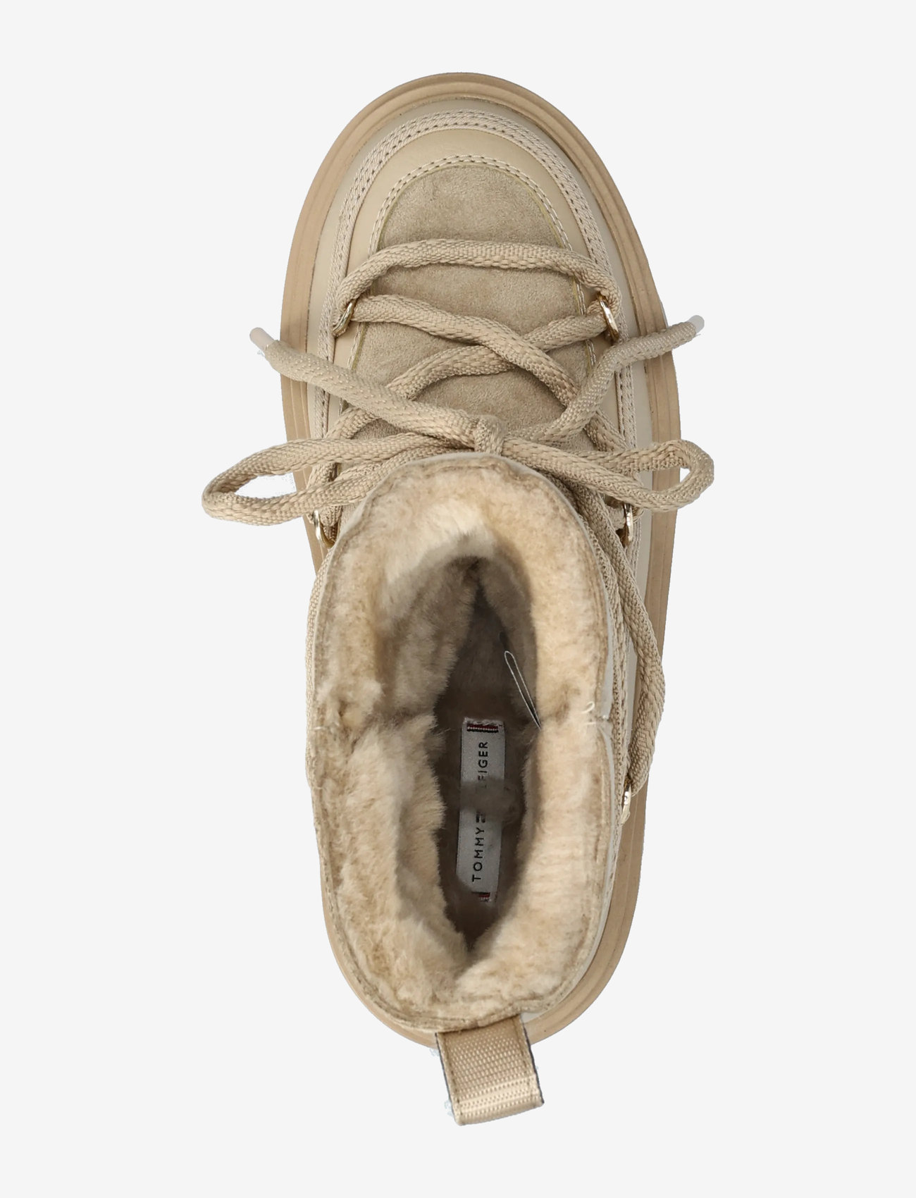 Tommy Hilfiger - REAL SHEARLING LACEUP SNOWBOOT - vintersko - horseradish - 3