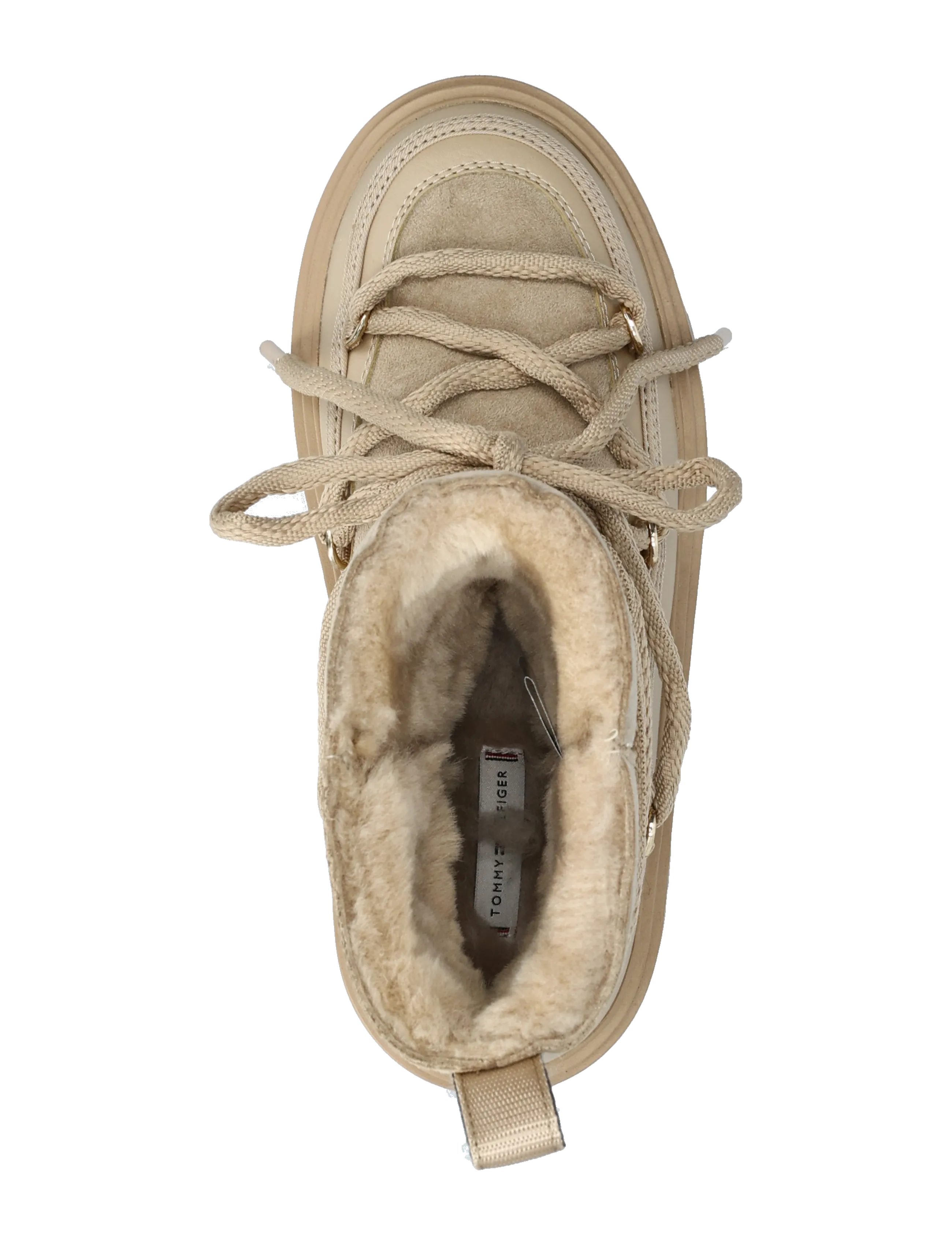 Tommy Hilfiger - REAL SHEARLING LACEUP SNOWBOOT - vintersko - horseradish - 3