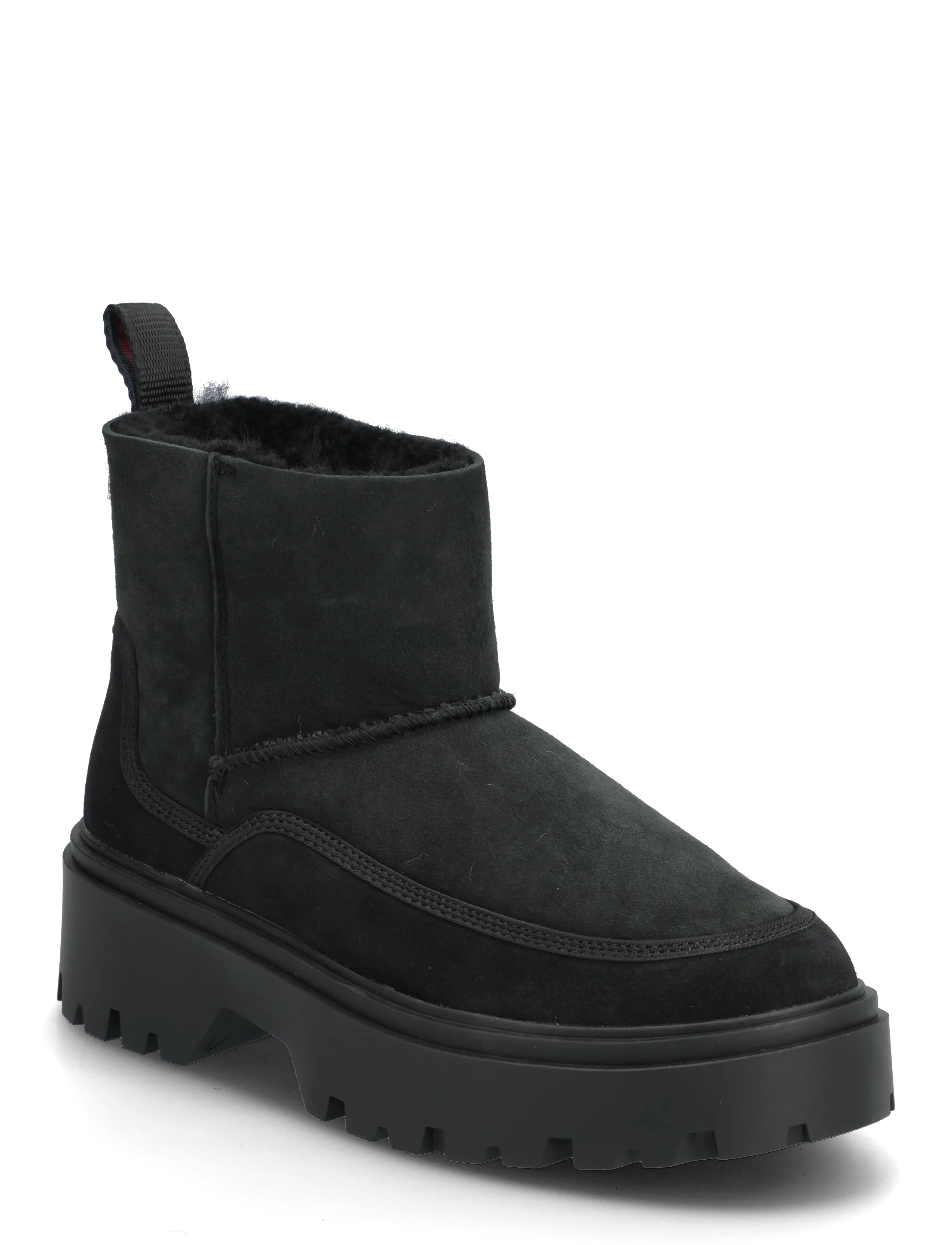 Tommy Hilfiger Real Shearling Pullon Snowboot, 38, Black, Boots > Teddy Boots, Dame