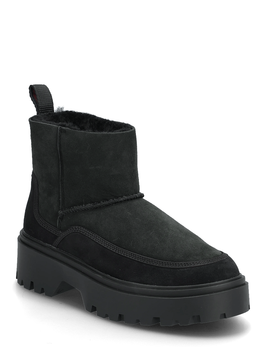 Tommy Hilfiger - REAL SHEARLING PULLON SNOWBOOT - bottines plates - black - 0