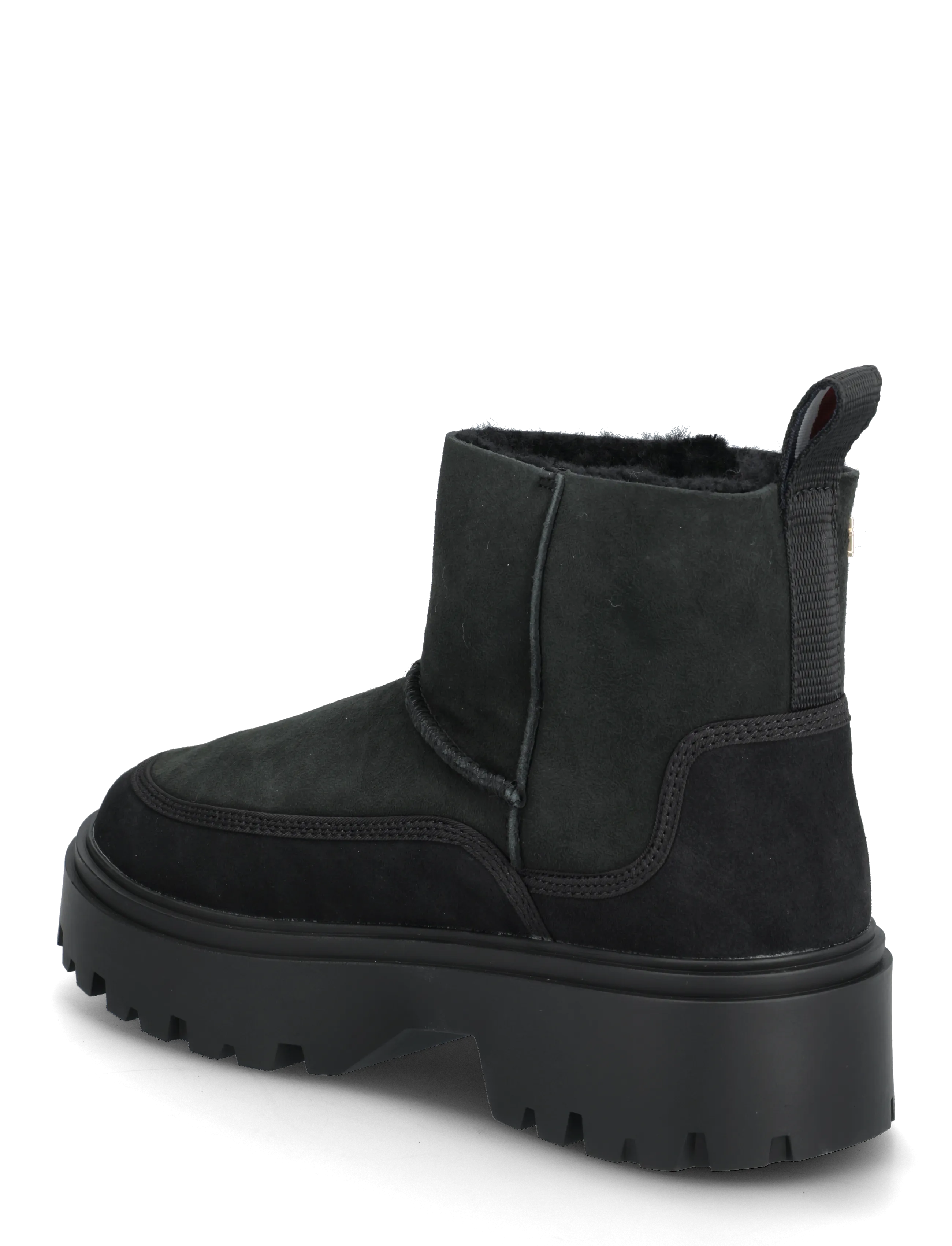 Tommy Hilfiger - REAL SHEARLING PULLON SNOWBOOT - madalad poolsaapad - black - 2