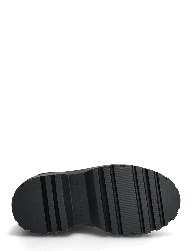 Tommy Hilfiger - REAL SHEARLING PULLON SNOWBOOT - flache stiefeletten - black - 4