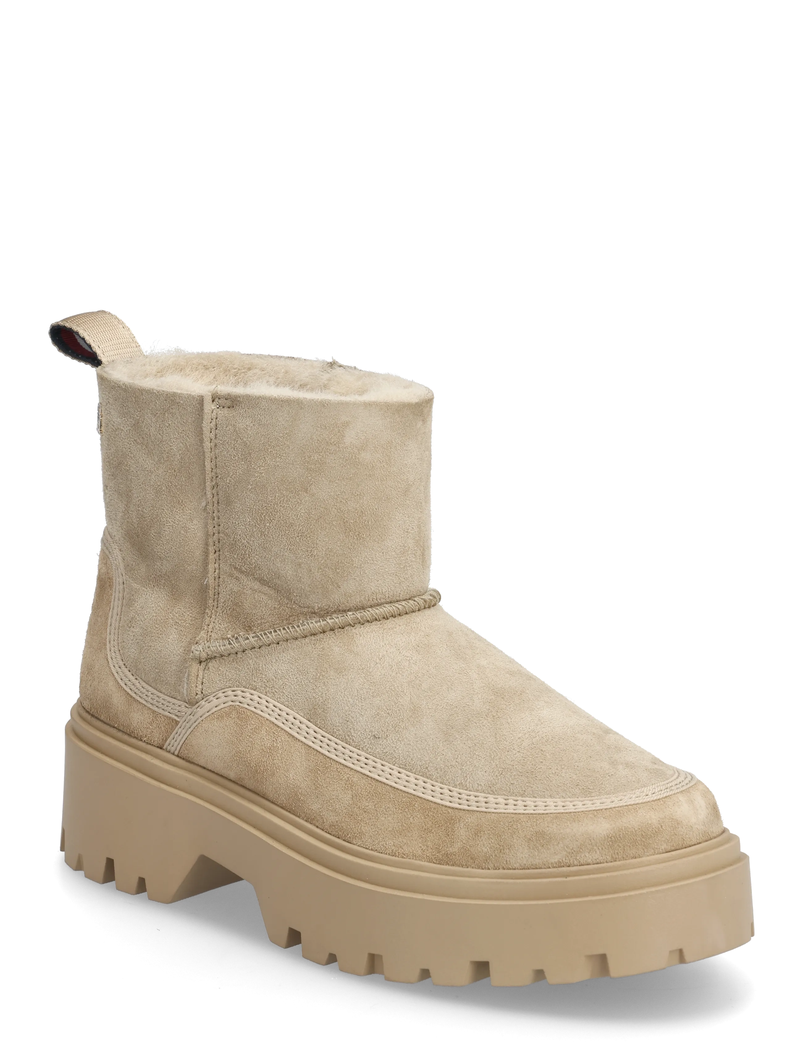 Tommy Hilfiger Real Shearling Pullon Snowboot, 37, Beige, Boots > Teddy Boots, Dame