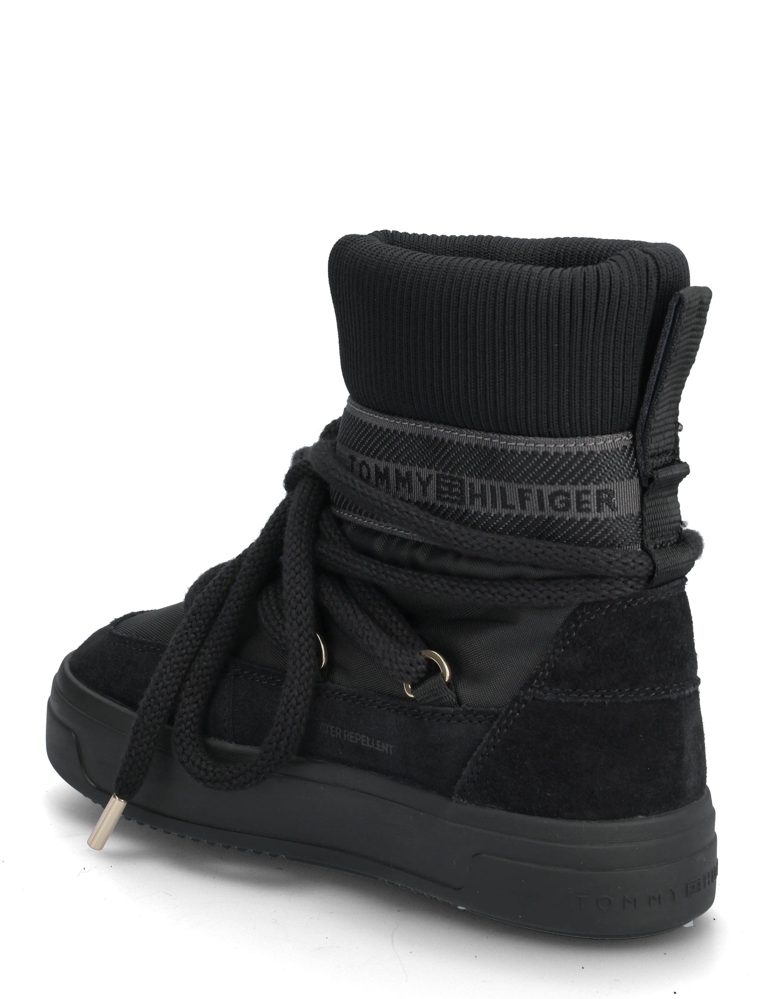 Tommy Hilfiger - TOMMYTECH LOGOTAPE SNOWBOOT WARM - teddyfell boots - black - 2