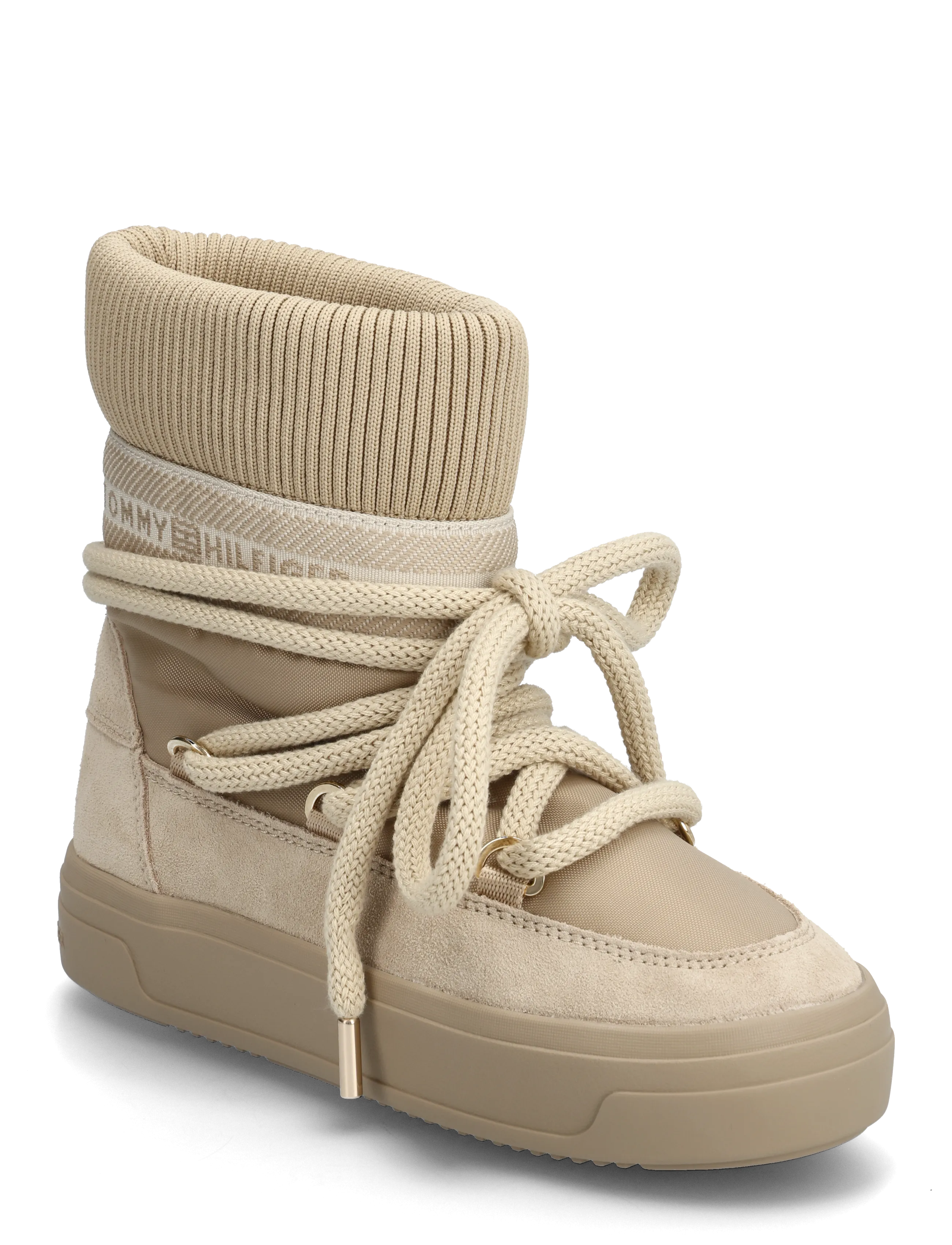 Tommy Hilfiger TOMMYTECH LOGOTAPE SNOWBOOT WARM - Stiefeletten - HORSERADISH / beige