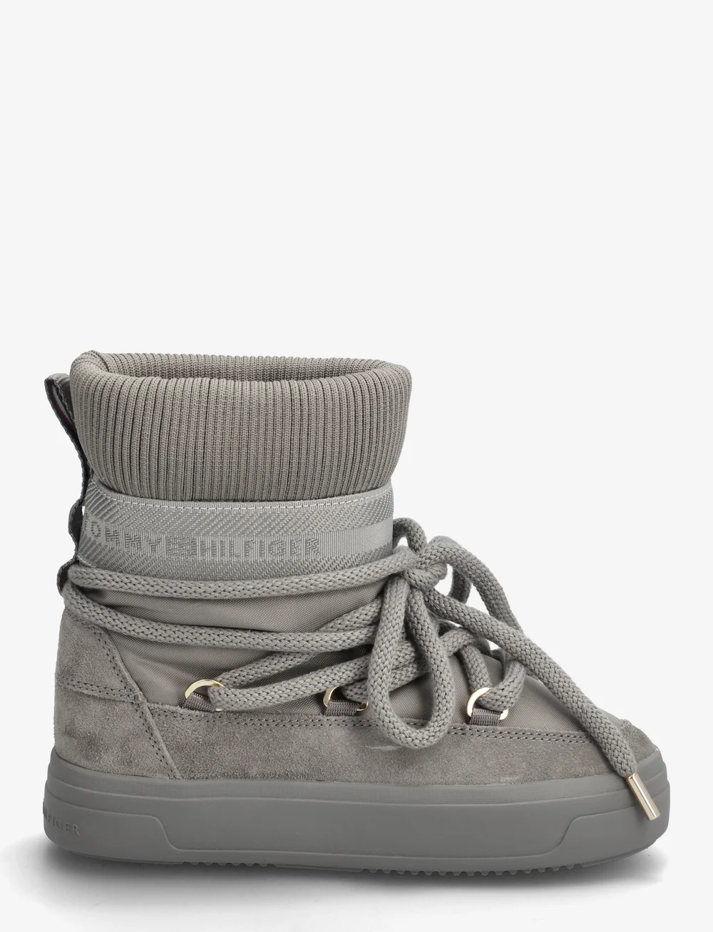 Tommy Hilfiger - TOMMYTECH LOGOTAPE SNOWBOOT WARM - teddy boots - pewter grey - 1
