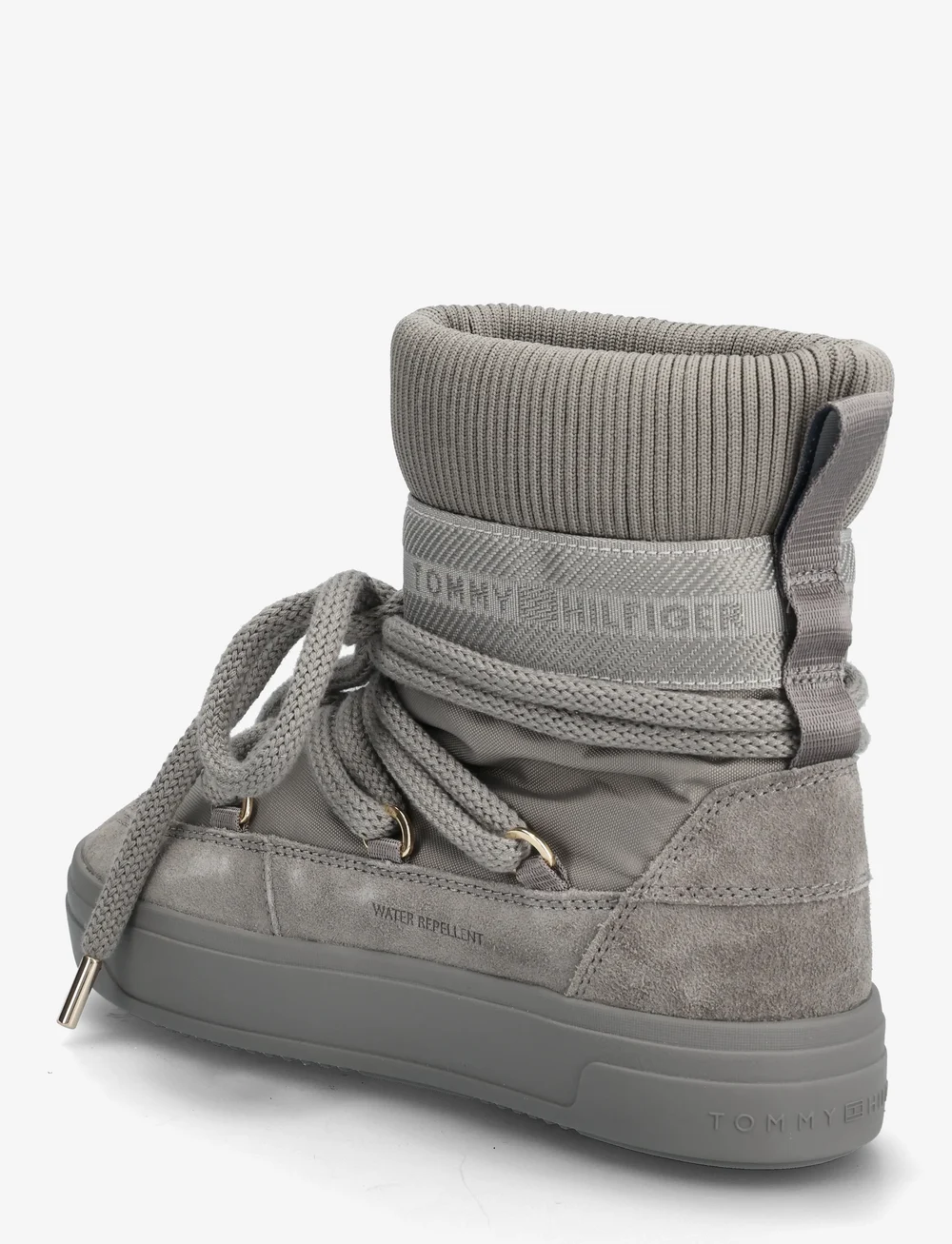 Tommy Hilfiger - TOMMYTECH LOGOTAPE SNOWBOOT WARM - teddy boots - pewter grey - 2