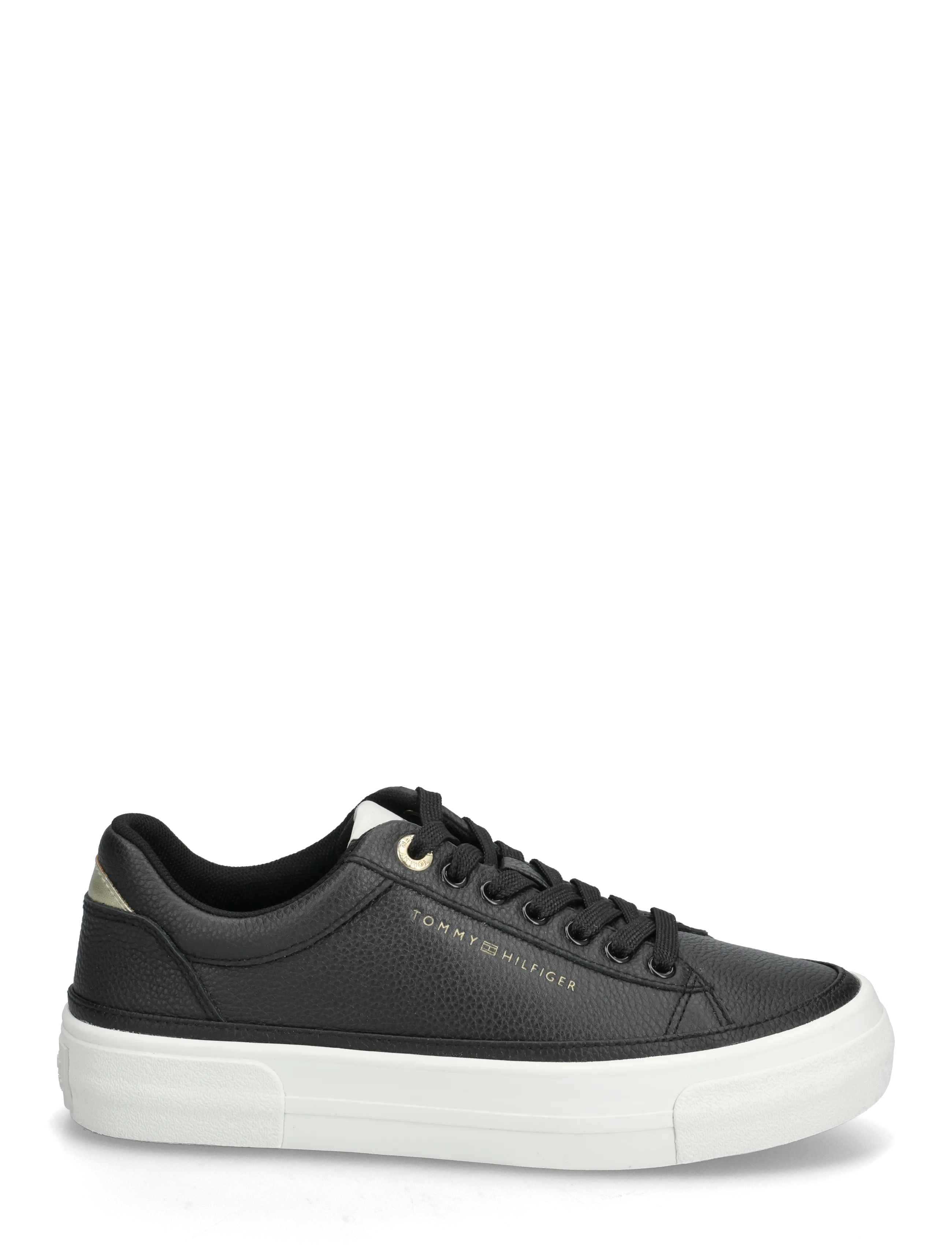 Tommy Hilfiger - TH FOXING PLATFORM LEATHER - lágir strigaskór - black ancient white - 1