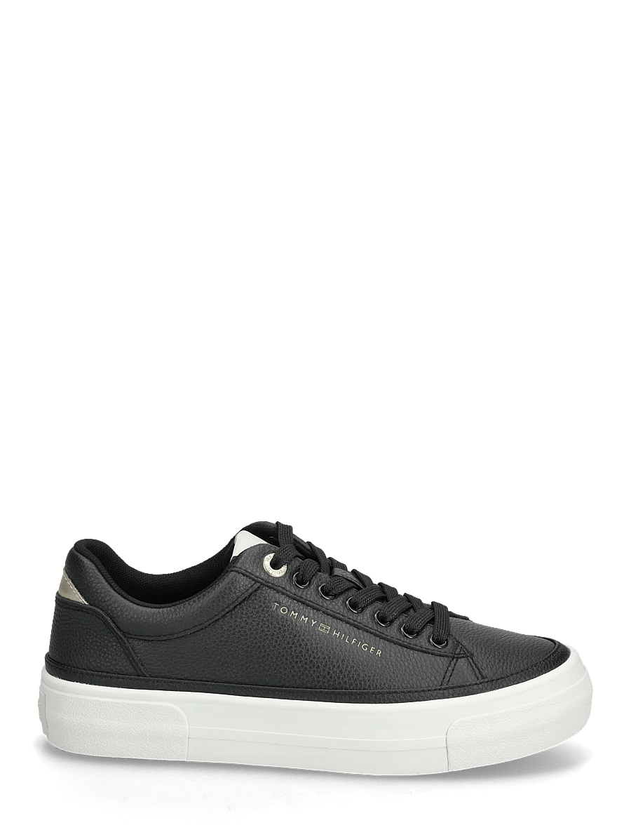 Tommy Hilfiger - TH FOXING PLATFORM LEATHER - lave sneakers - black ancient white - 1