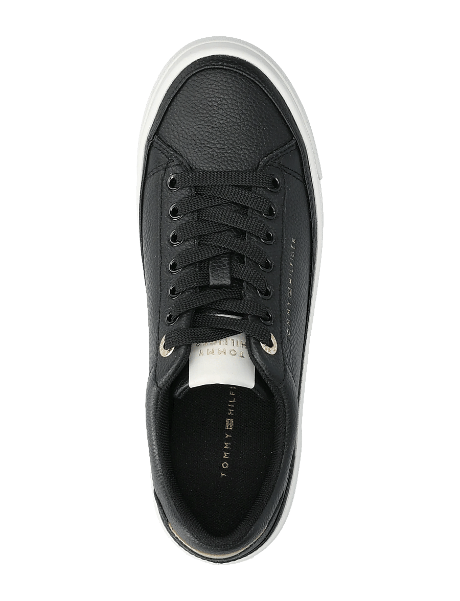 Tommy Hilfiger - TH FOXING PLATFORM LEATHER - lave sneakers - black ancient white - 3