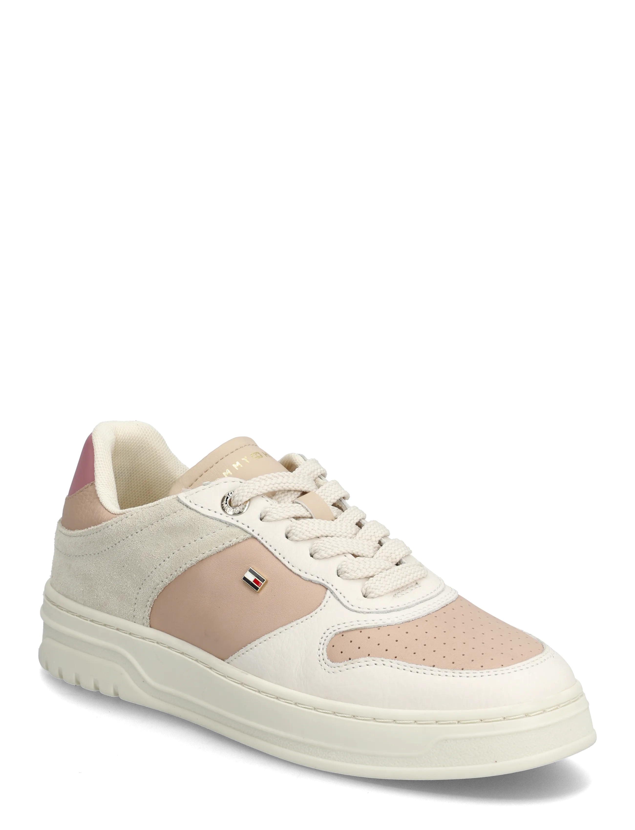 Tommy Hilfiger TH SPORTY CUPSOLE TUMBLED LTR - Jalanõud - SOFT CREAM MISTY BLUSH PINK / pink/rose