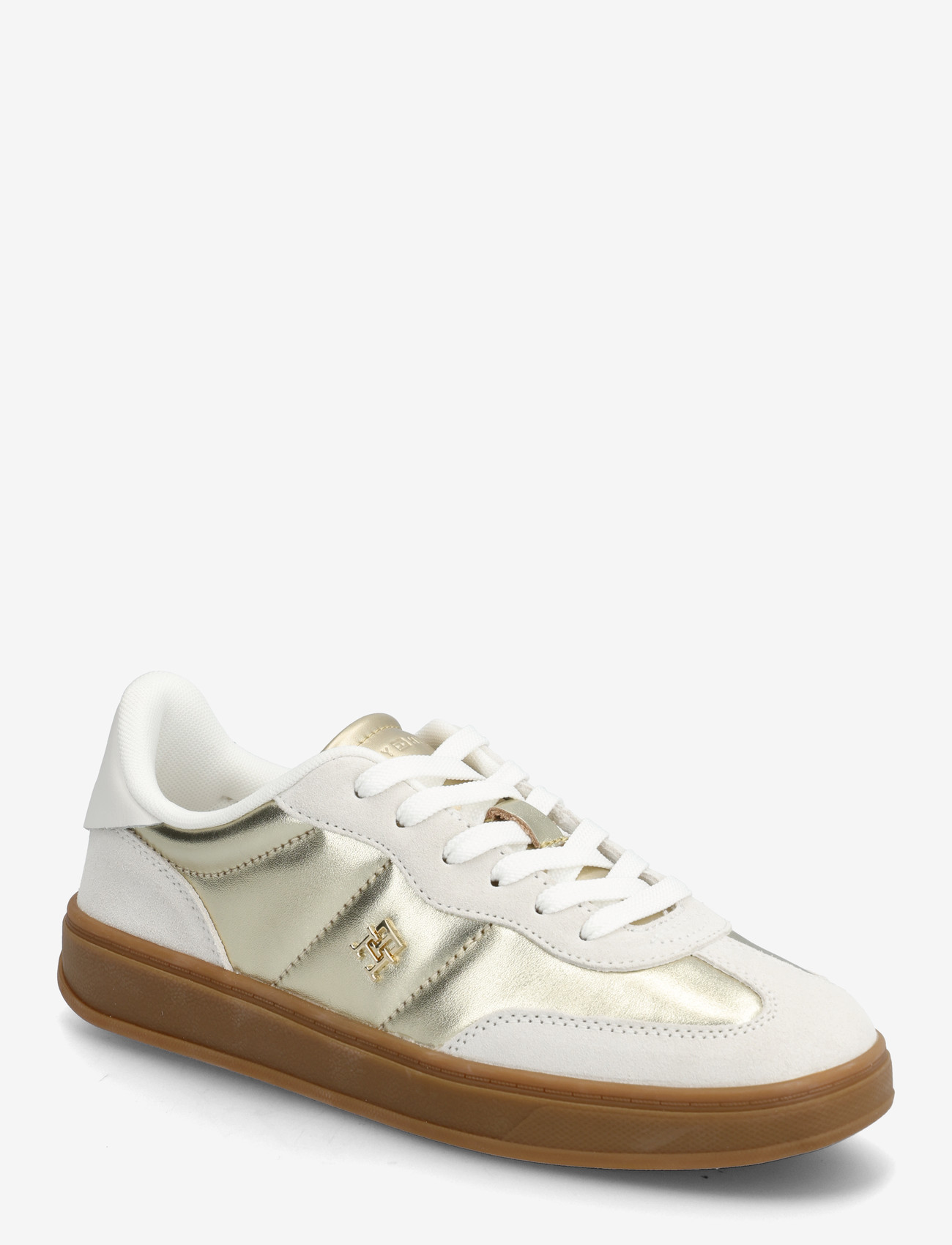 Tommy Hilfiger - MU JACKIE METALLIC - lave sneakers - ecru gold - 0