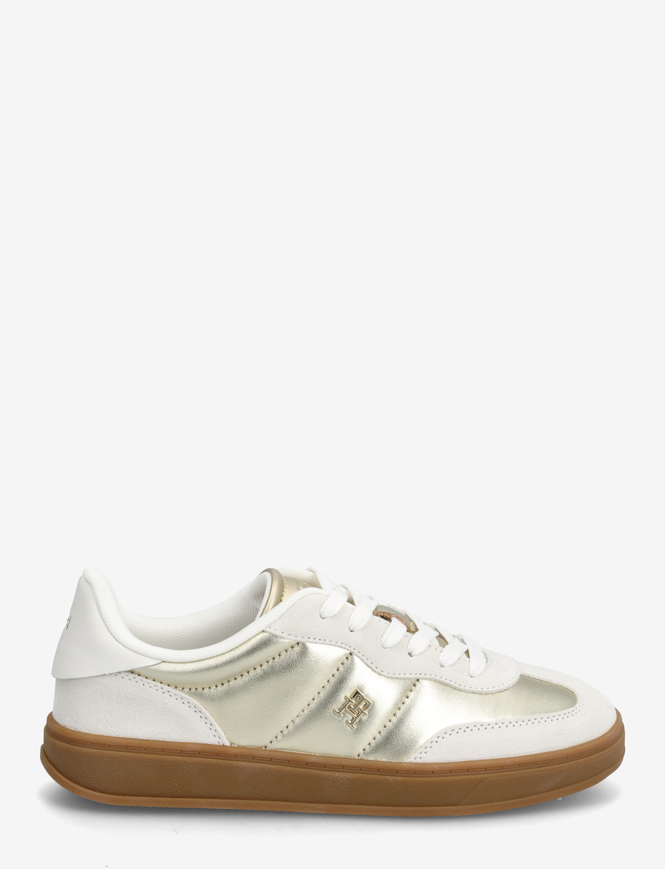 Tommy Hilfiger - MU JACKIE METALLIC - lave sneakers - ecru gold - 1