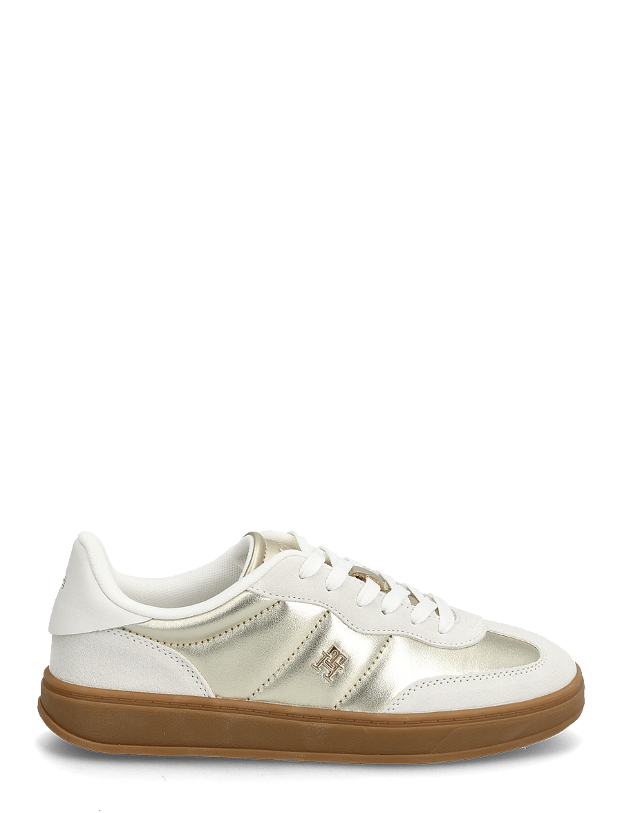Tommy Hilfiger - MU JACKIE METALLIC - low tops - ecru gold - 1