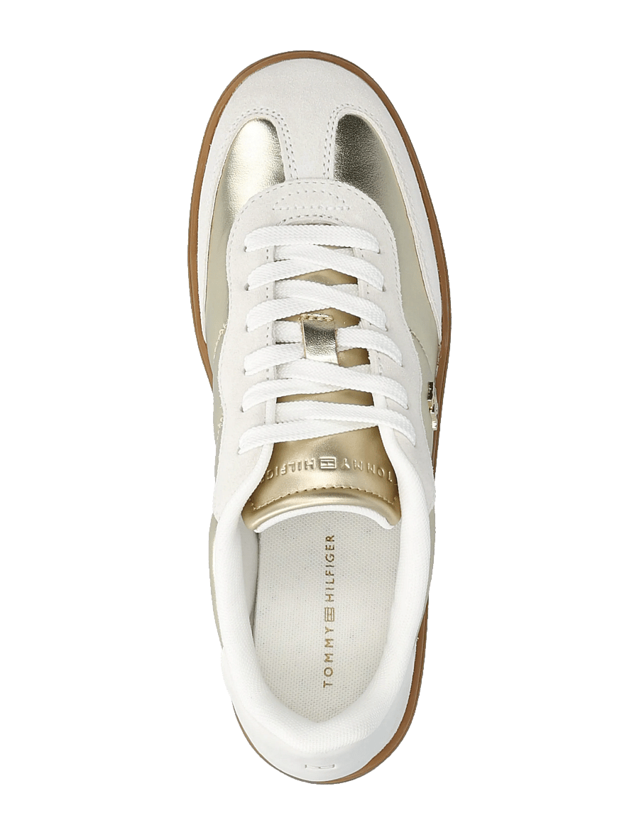 Tommy Hilfiger - MU JACKIE METALLIC - low tops - ecru gold - 3