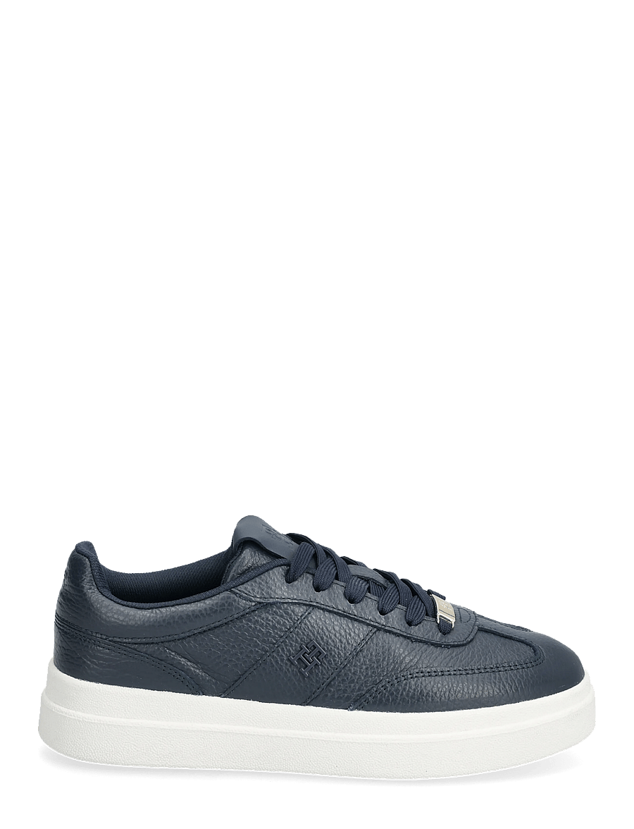 Tommy Hilfiger - MODERN COURT SNEAKER TUMBLED LTR - niedrige sneaker - space blue - 1