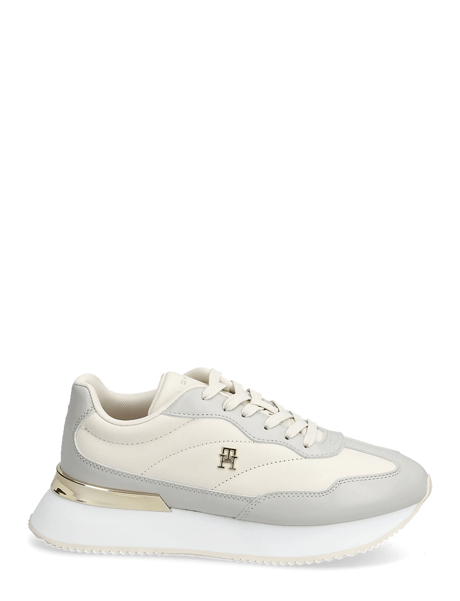 Tommy Hilfiger - CHIC FASHION RUNNER - niedrige sneaker - soft cream grey whisper - 1