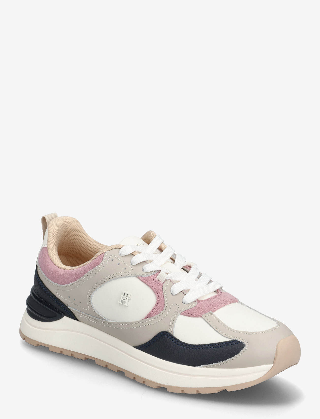 Tommy Hilfiger - CASUAL FASHION RUNNER MIX MAT - lave sneakers - classic stone - 0