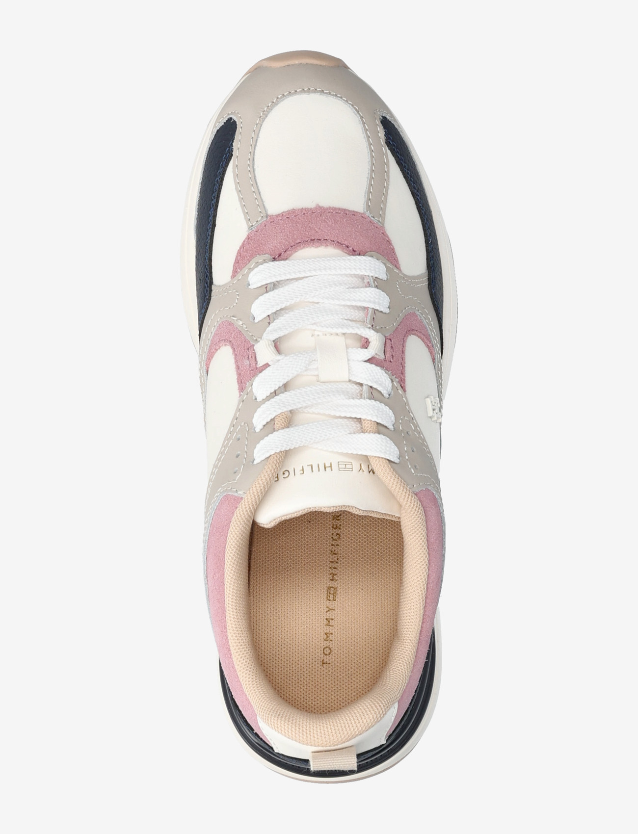 Tommy Hilfiger - CASUAL FASHION RUNNER MIX MAT - lave sneakers - classic stone - 3