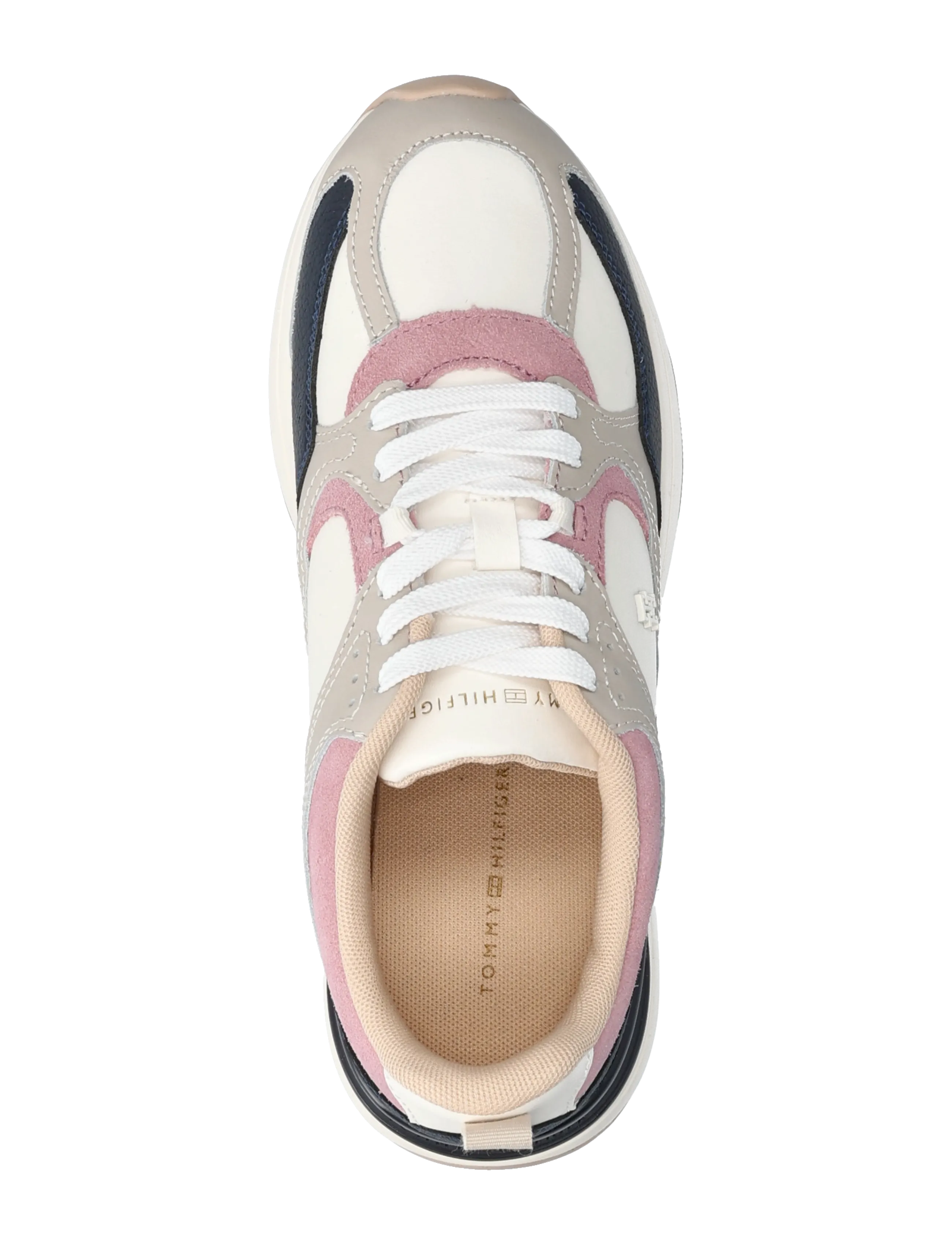 Tommy Hilfiger - CASUAL FASHION RUNNER MIX MAT - lave sneakers - classic stone - 3