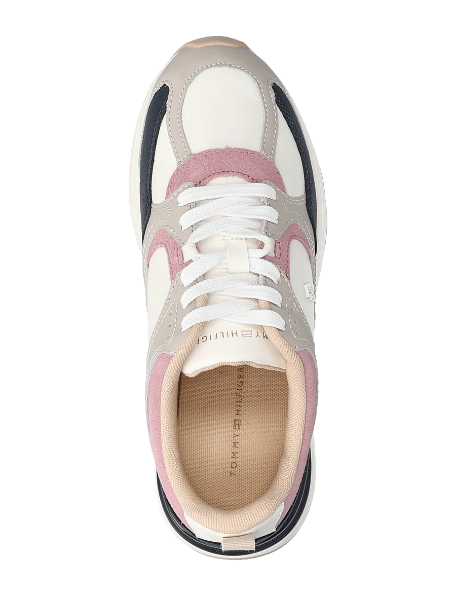 Tommy Hilfiger - CASUAL FASHION RUNNER MIX MAT - madala säärega tossud - classic stone - 3