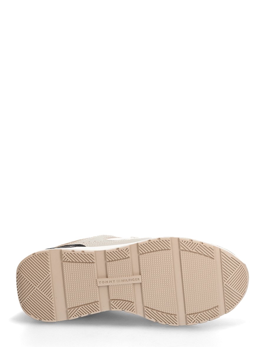 Tommy Hilfiger - CASUAL FASHION RUNNER MIX MAT - madala säärega tossud - classic stone - 4