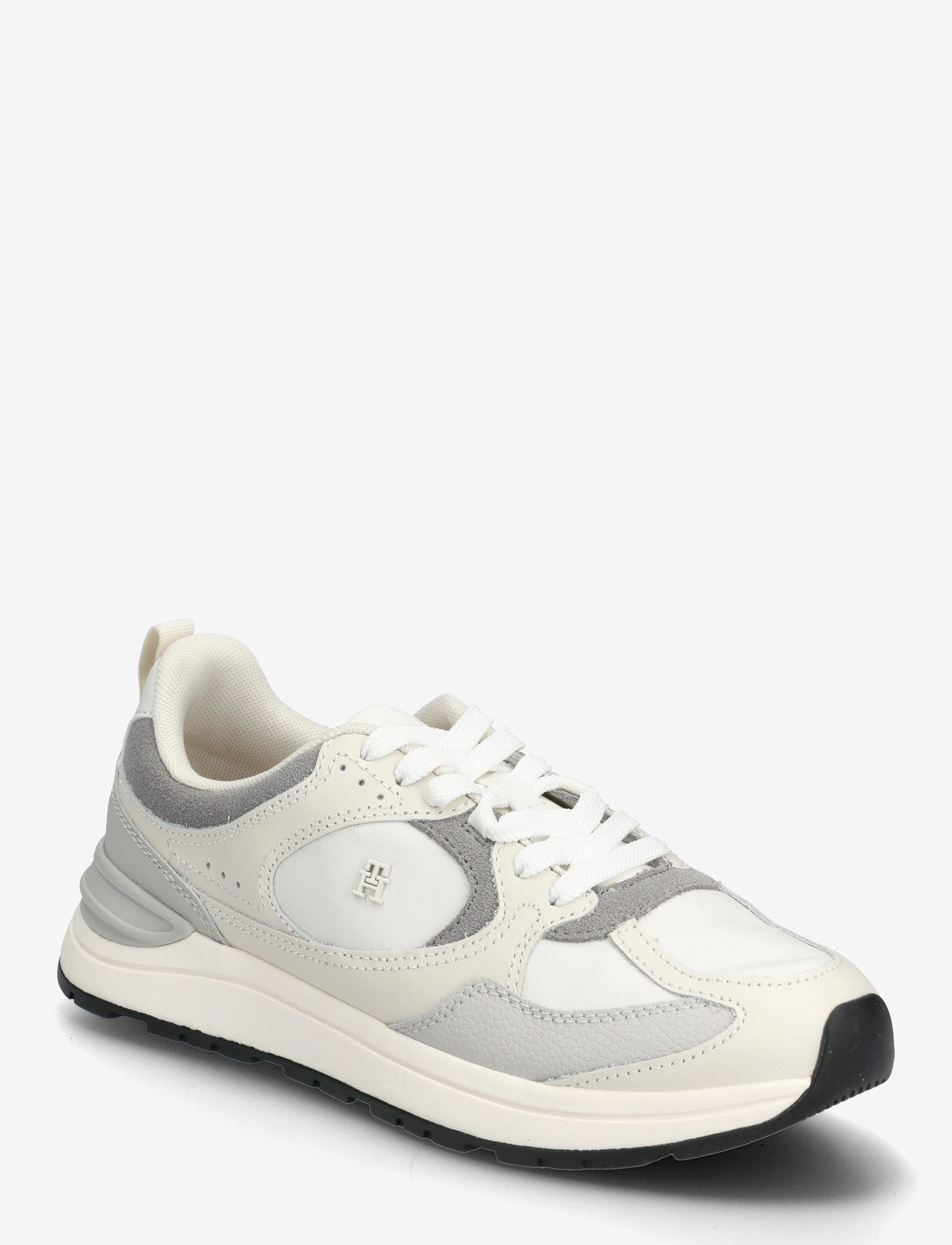 Tommy Hilfiger - CASUAL FASHION RUNNER MIX MAT - lave sneakers - soft cream grey whisper - 0