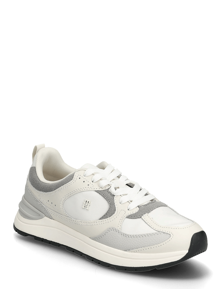 Tommy Hilfiger - CASUAL FASHION RUNNER MIX MAT - låga sneakers - soft cream grey whisper - 0