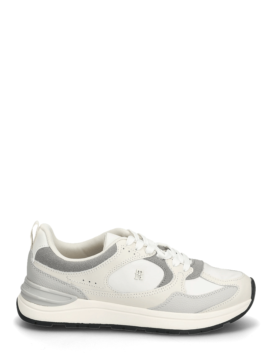Tommy Hilfiger - CASUAL FASHION RUNNER MIX MAT - låga sneakers - soft cream grey whisper - 1