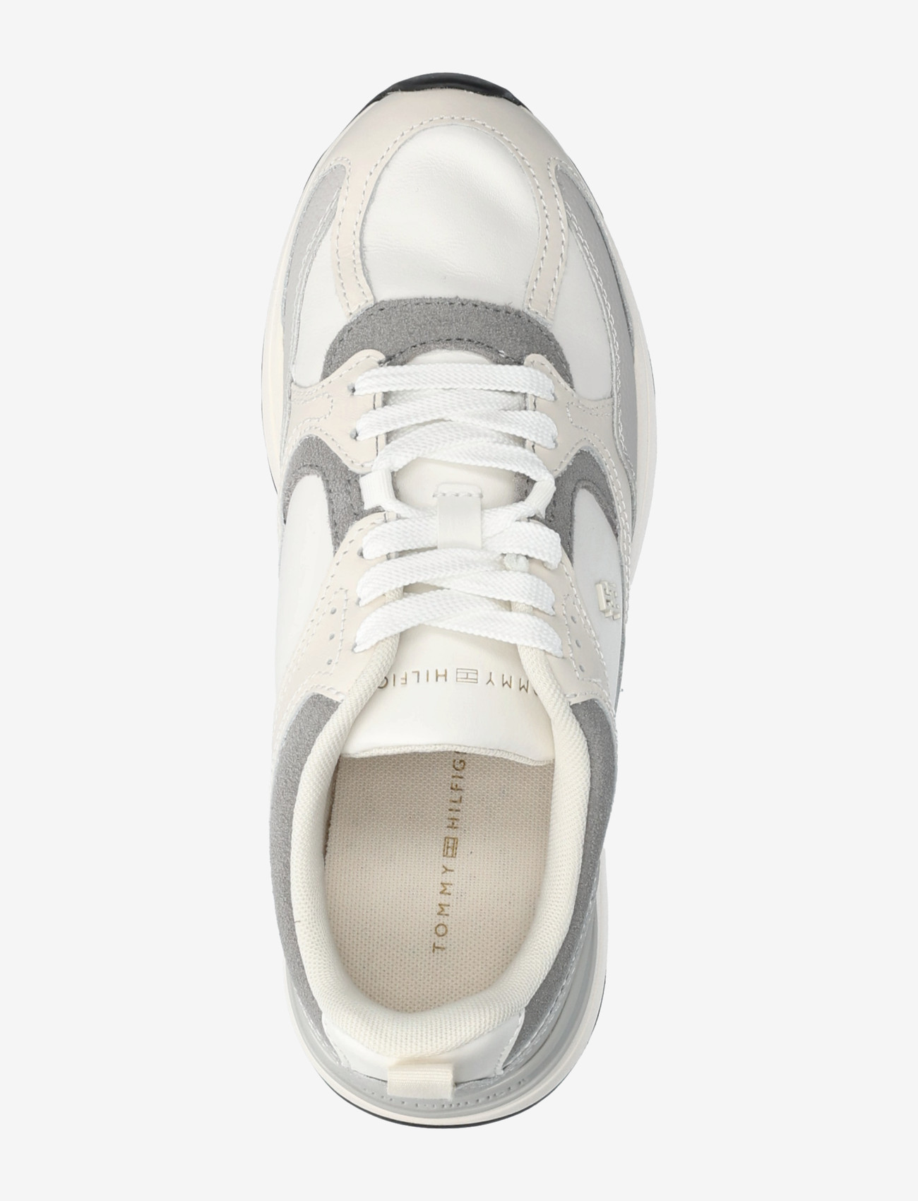 Tommy Hilfiger - CASUAL FASHION RUNNER MIX MAT - lave sneakers - soft cream grey whisper - 3