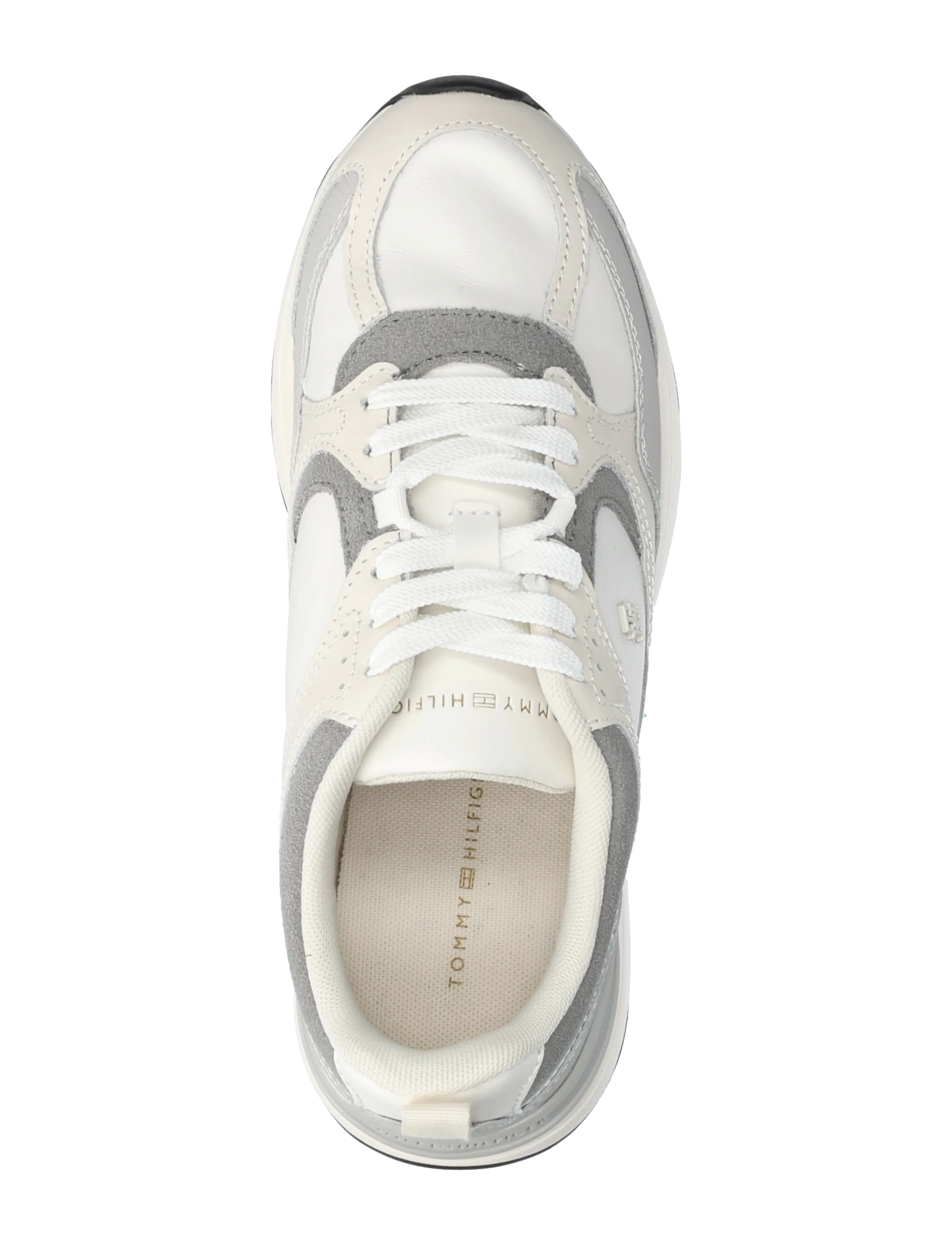 Tommy Hilfiger - CASUAL FASHION RUNNER MIX MAT - niedrige sneaker - soft cream grey whisper - 3