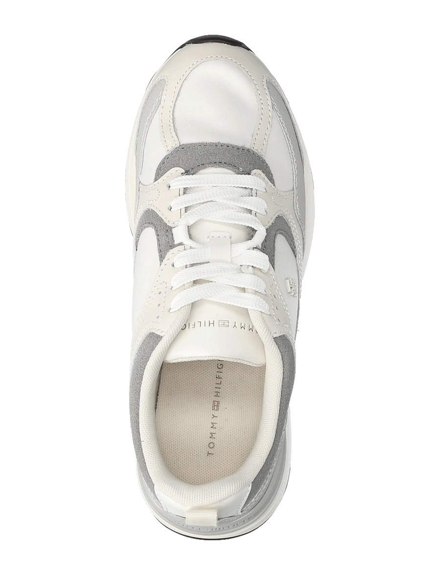 Tommy Hilfiger - CASUAL FASHION RUNNER MIX MAT - låga sneakers - soft cream grey whisper - 3