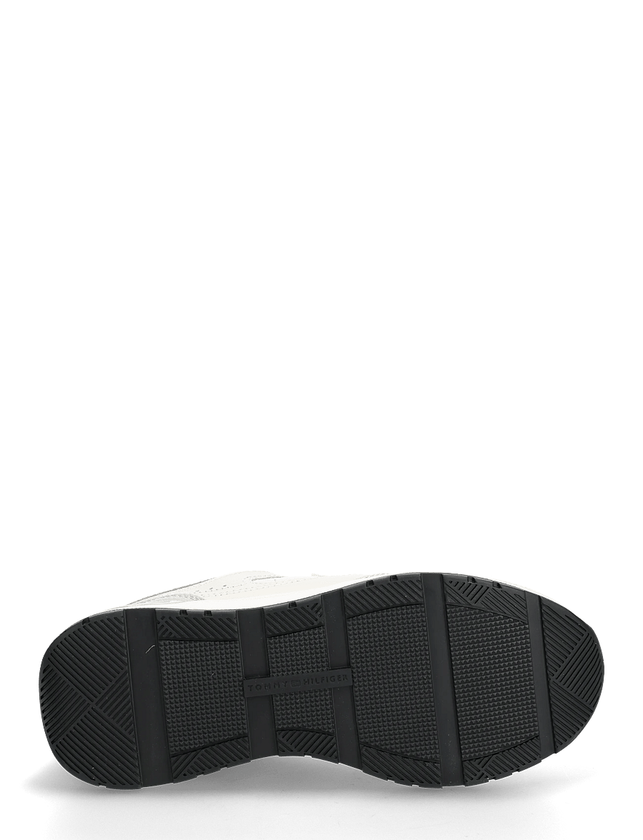 Tommy Hilfiger - CASUAL FASHION RUNNER MIX MAT - låga sneakers - soft cream grey whisper - 4