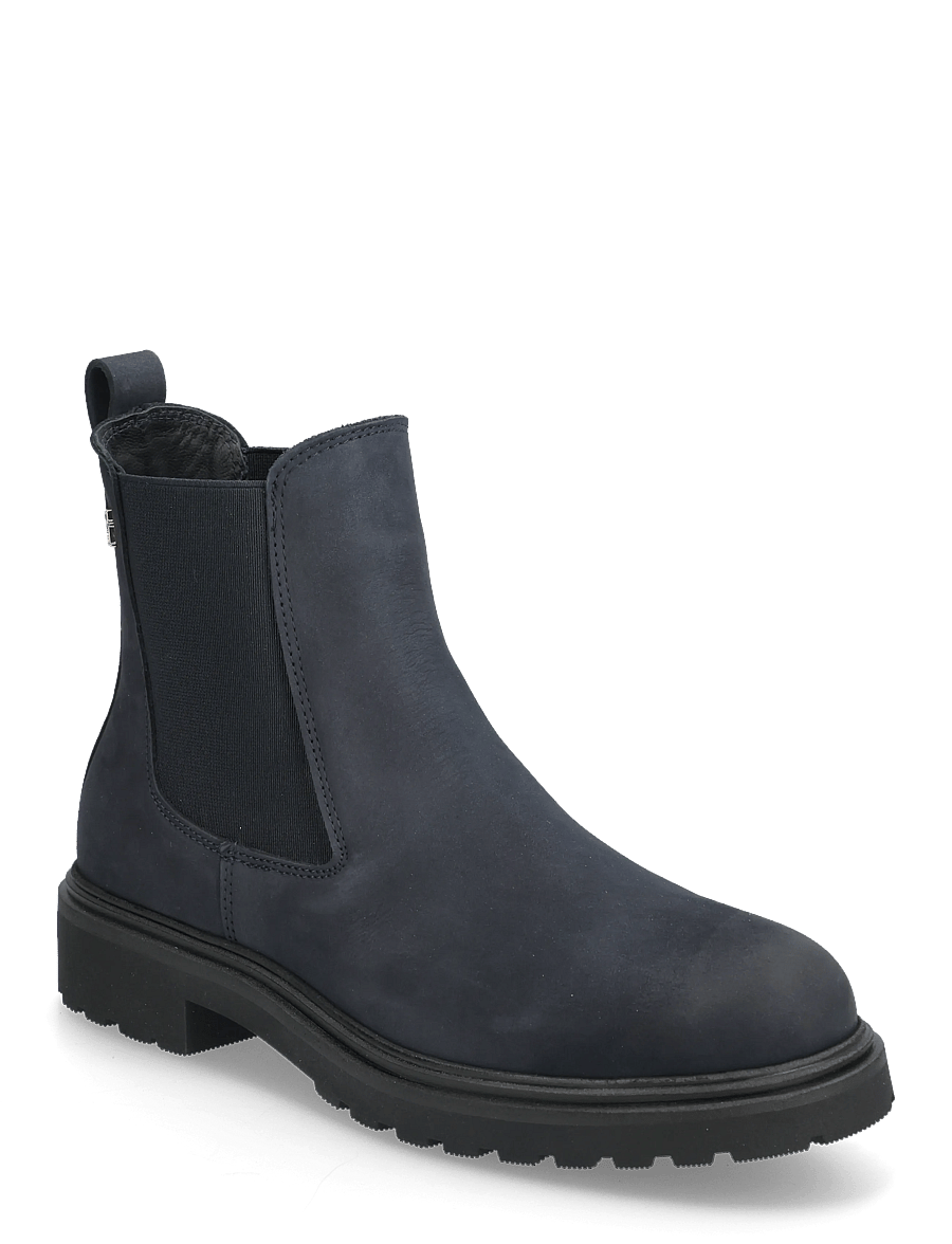 Tommy Hilfiger - TH NUBUCK CLEATED CHELSEA - flache stiefeletten - space blue - 0