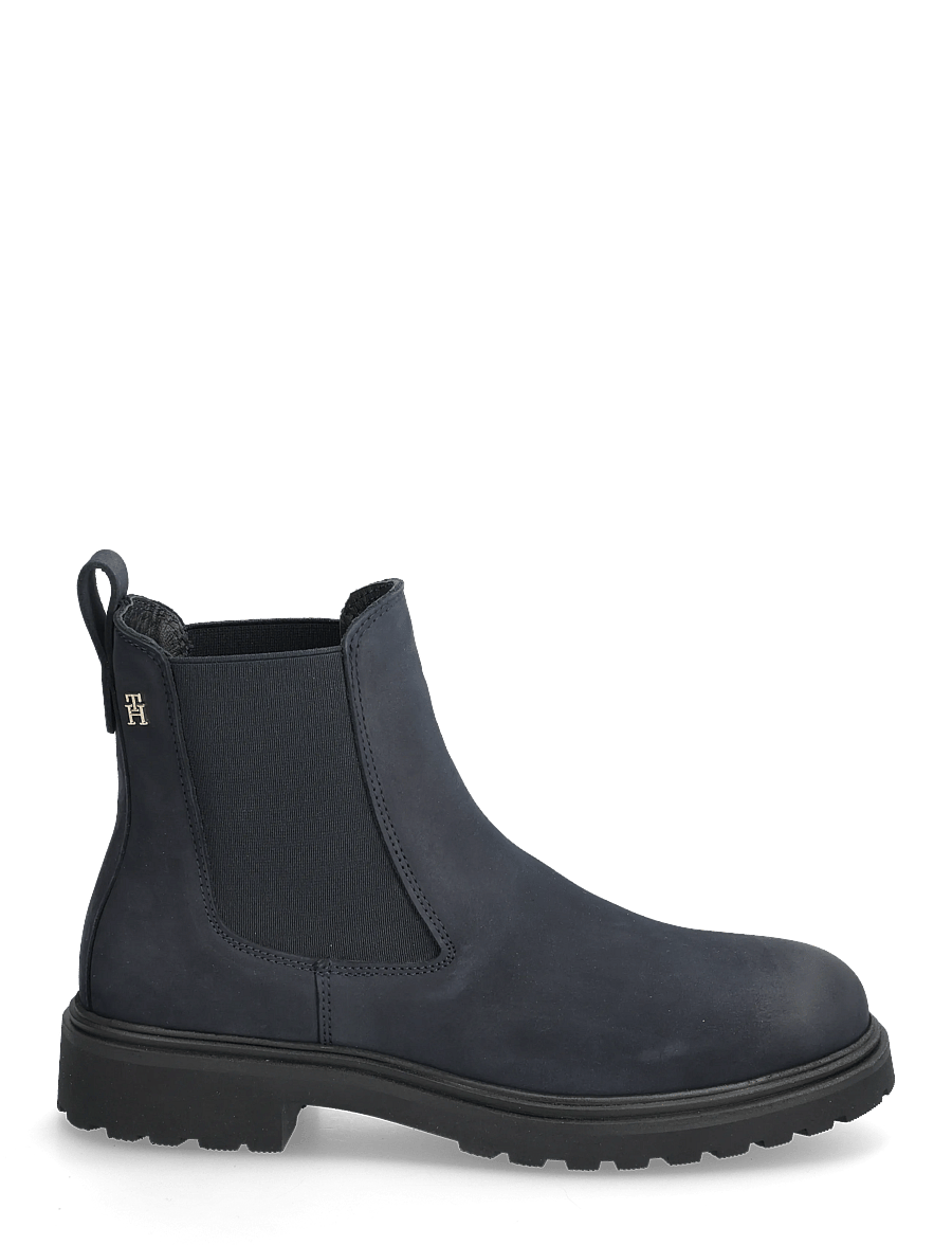 Tommy Hilfiger - TH NUBUCK CLEATED CHELSEA - flache stiefeletten - space blue - 1