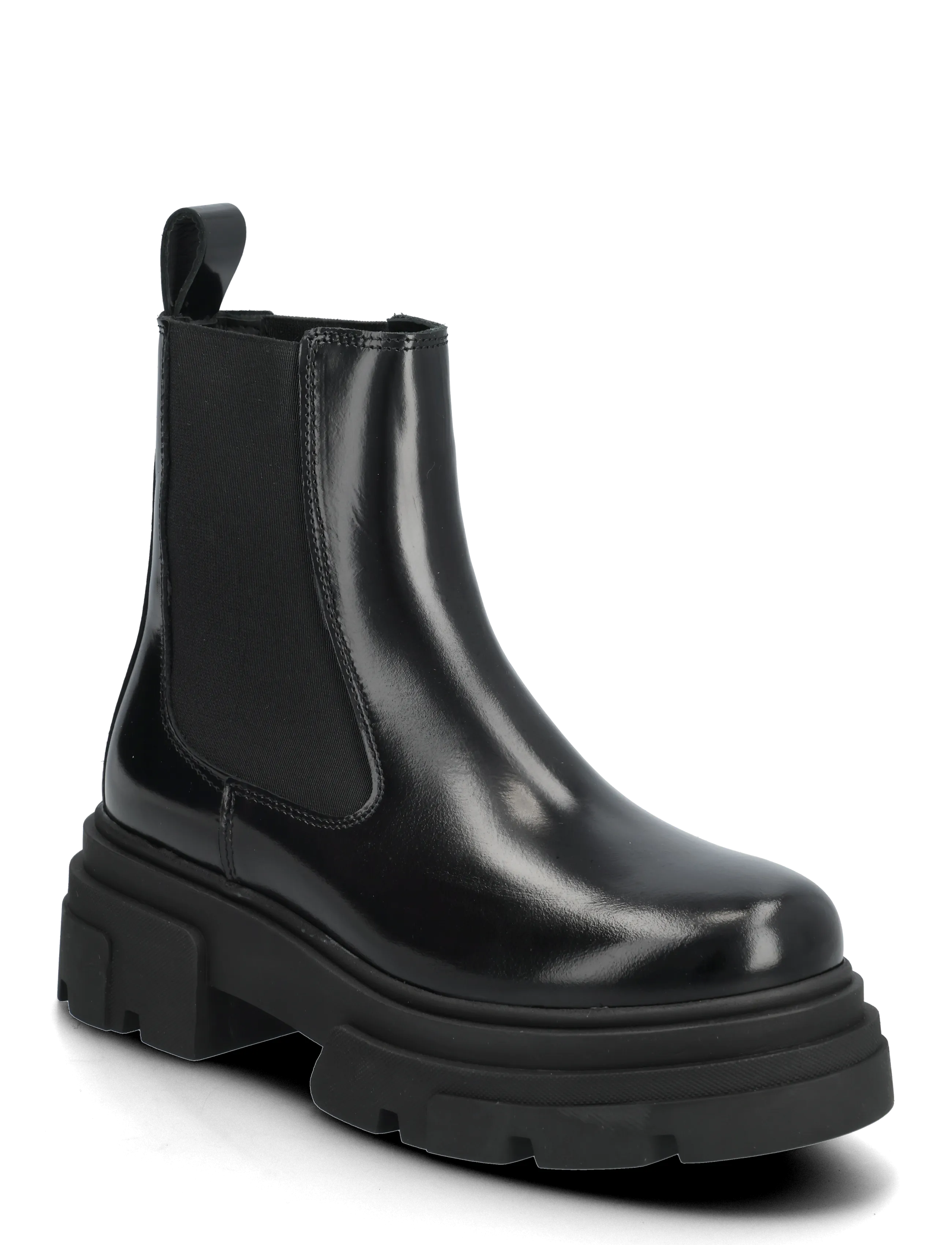 Tommy Hilfiger TH SHINY LEATHER CHELSEA - Støvler - BLACK / black
