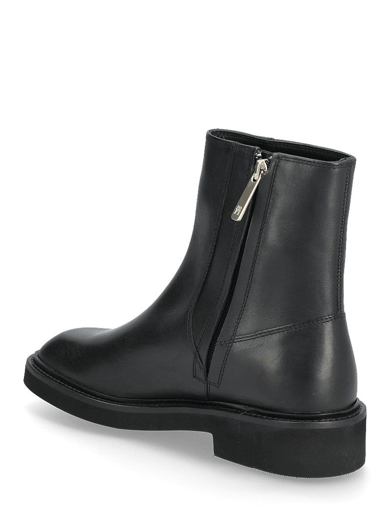 Tommy Hilfiger - TH SQUARE TOE LEATHER BOOTIE - platta ankelboots - black - 2