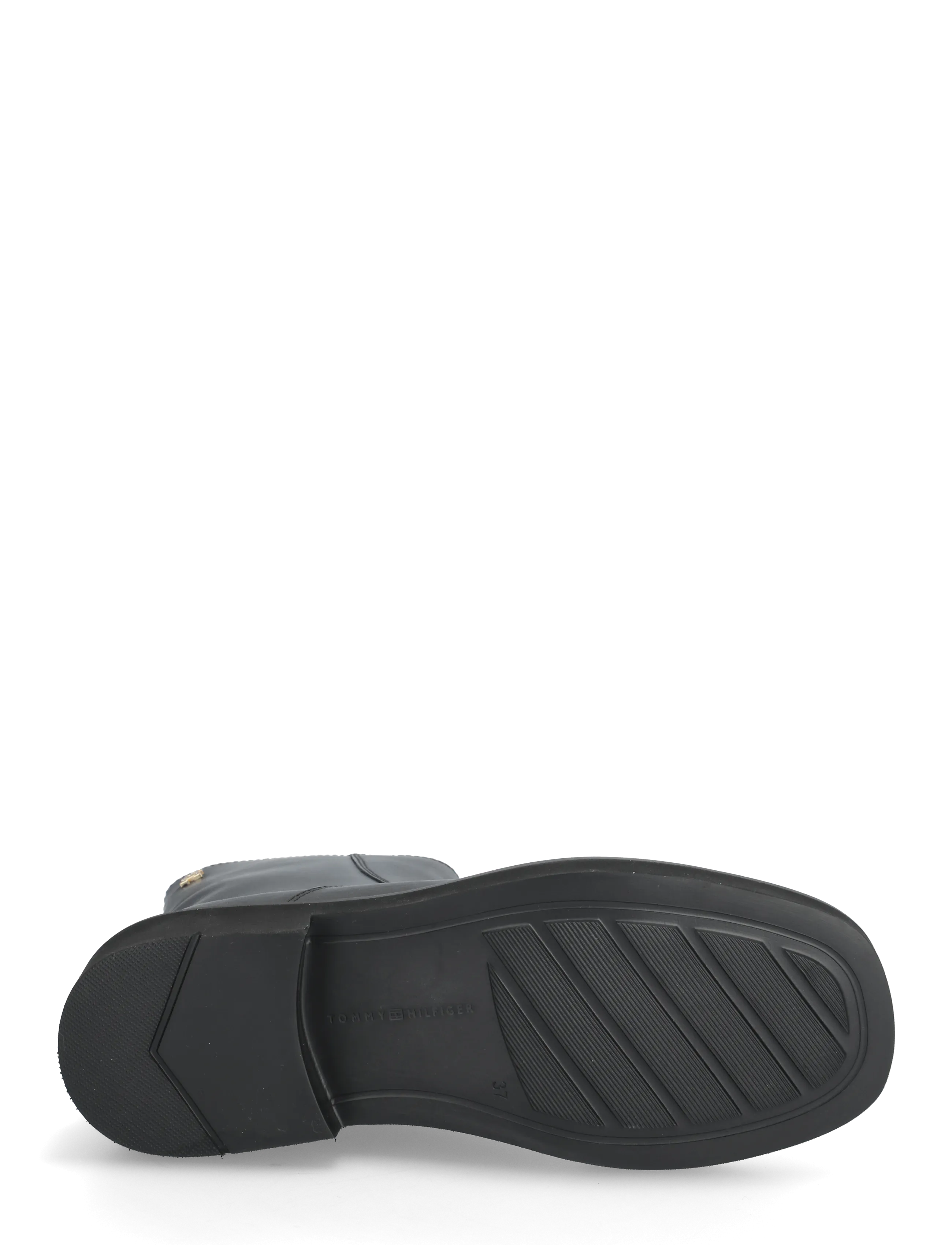 Tommy Hilfiger - TH SQUARE TOE LEATHER BOOTIE - flache stiefeletten - black - 4