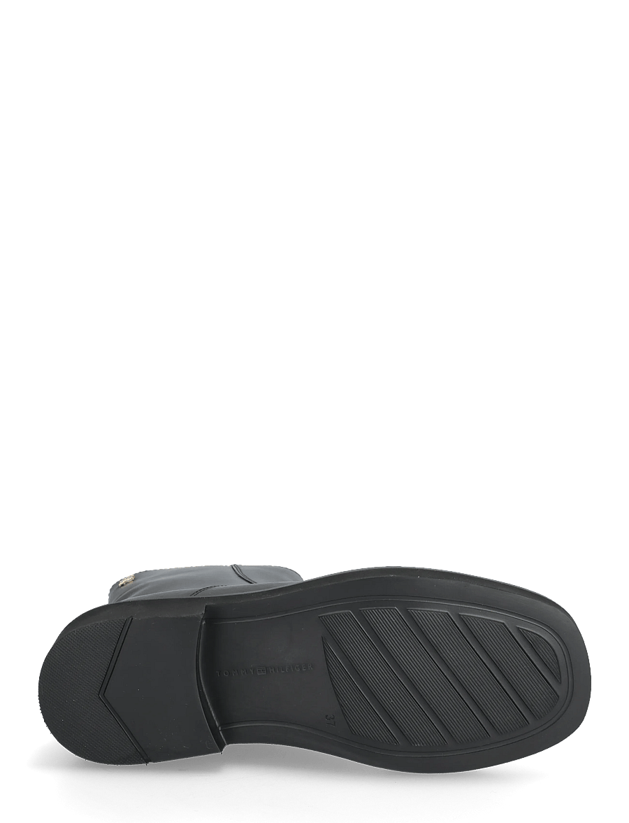 Tommy Hilfiger - TH SQUARE TOE LEATHER BOOTIE - madalad poolsaapad - black - 4
