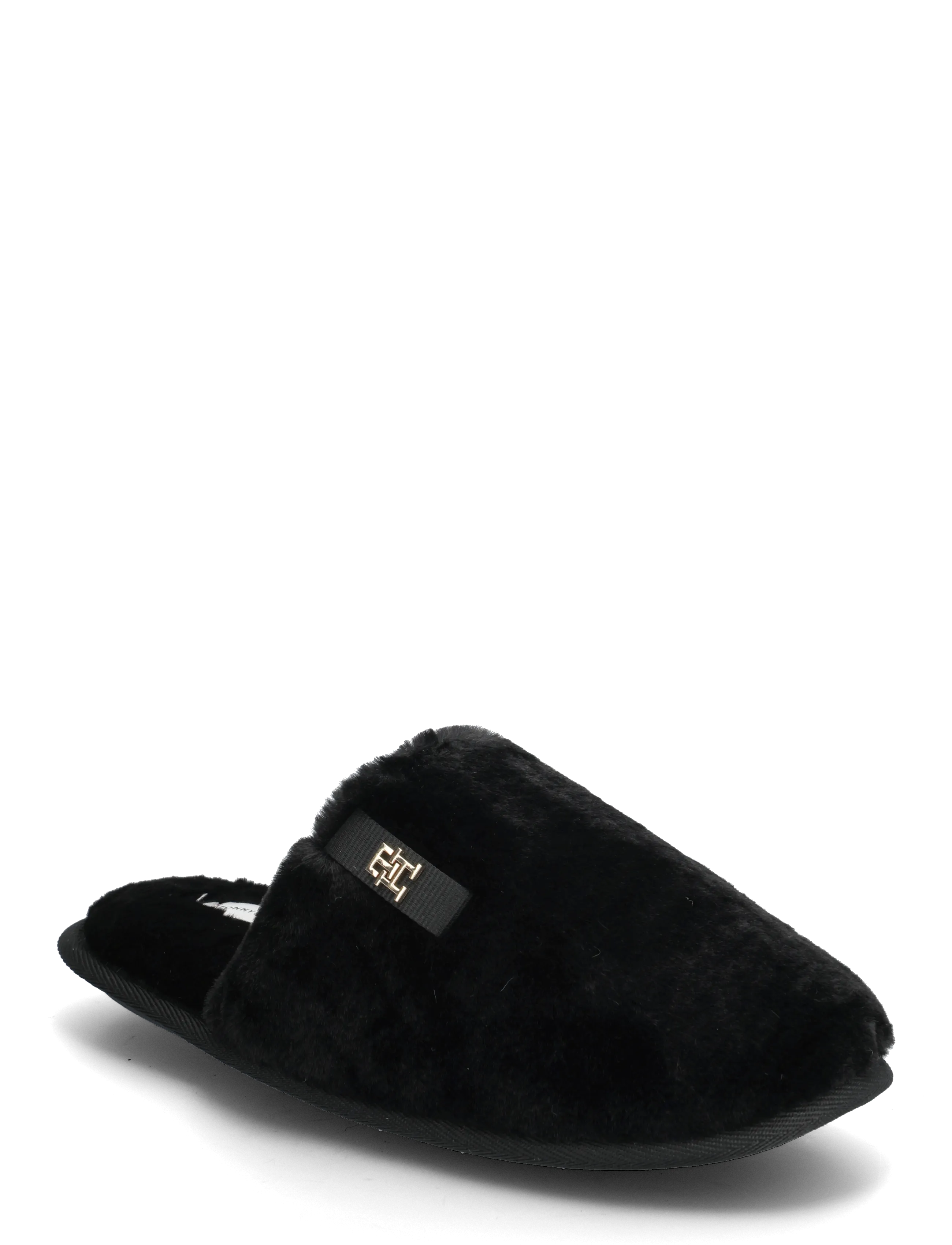 Tommy Hilfiger TH FAUX FUR HOUSE SHOE - Kampagne - BLACK / black