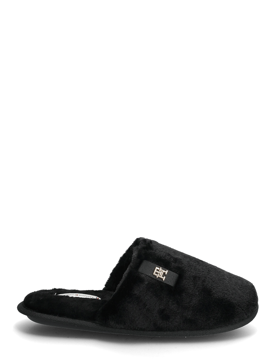Tommy Hilfiger - TH FAUX FUR HOUSE SHOE - hausschuhe - black - 1