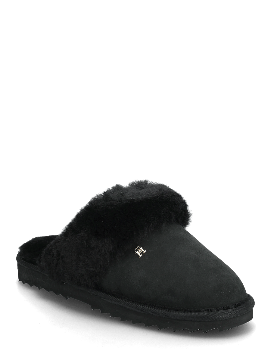 Tommy Hilfiger - TH SHEARLING HOUSE SHOE - hausschuhe - black - 0
