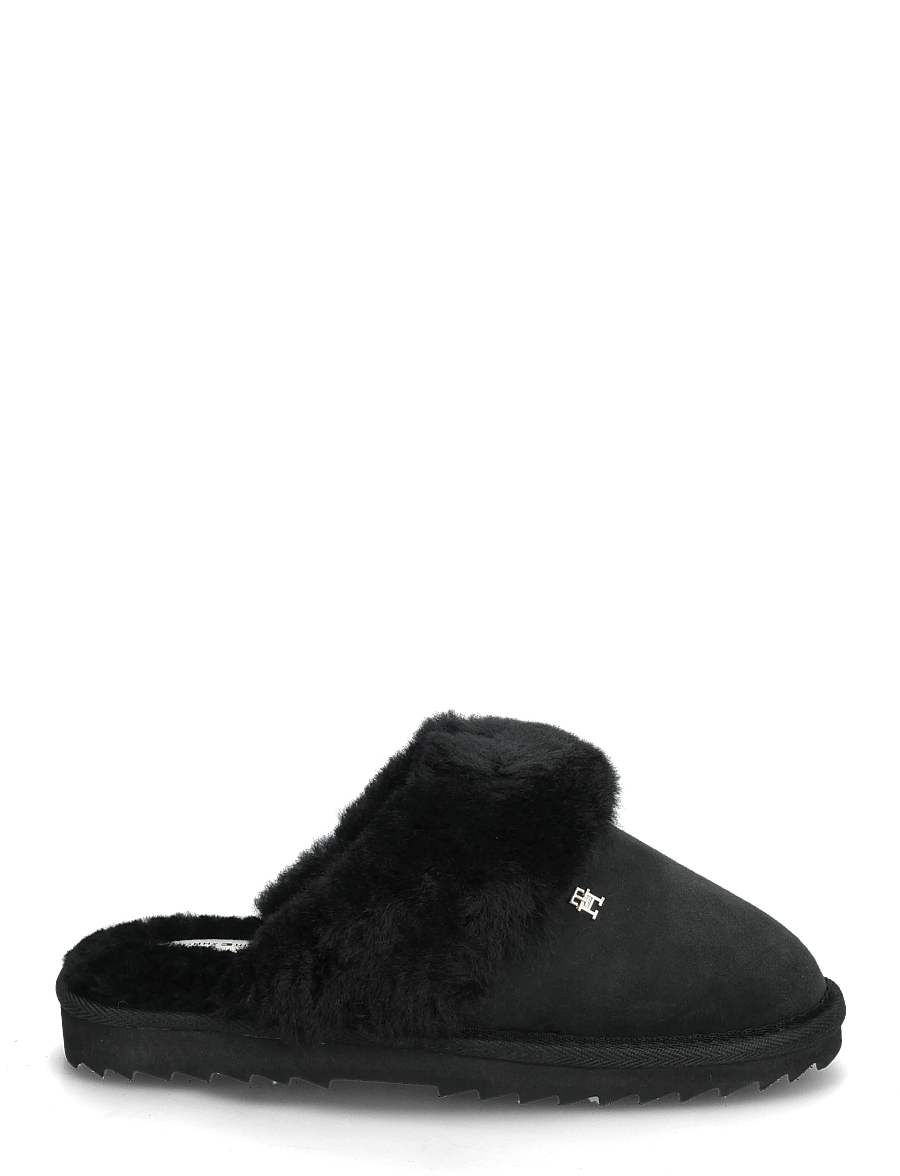 Tommy Hilfiger - TH SHEARLING HOUSE SHOE - hausschuhe - black - 1