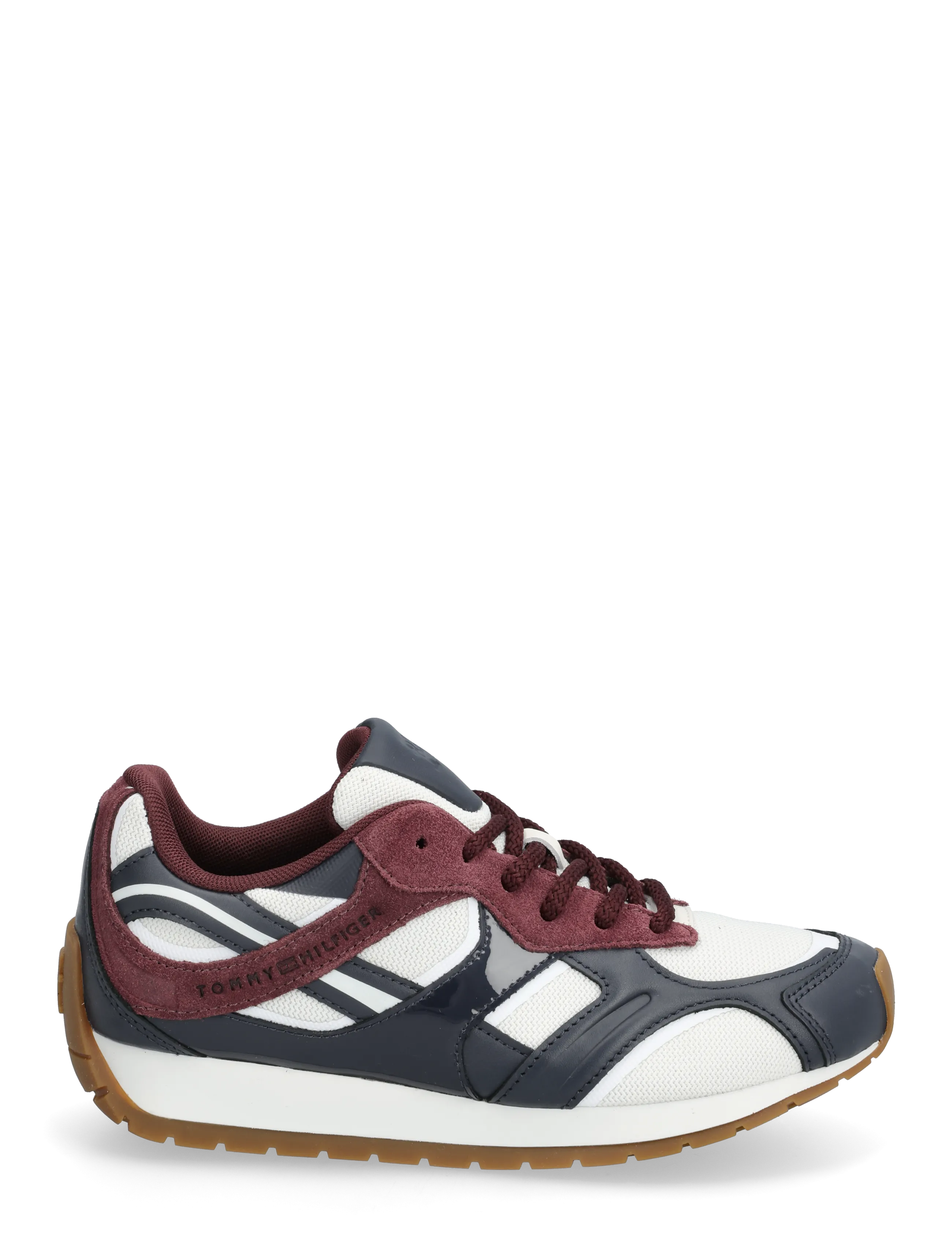 Tommy Hilfiger - TH MODERN RUNNER MIX MAT - laisvalaikio batai žemu aulu - space blue marzemino ecru - 1